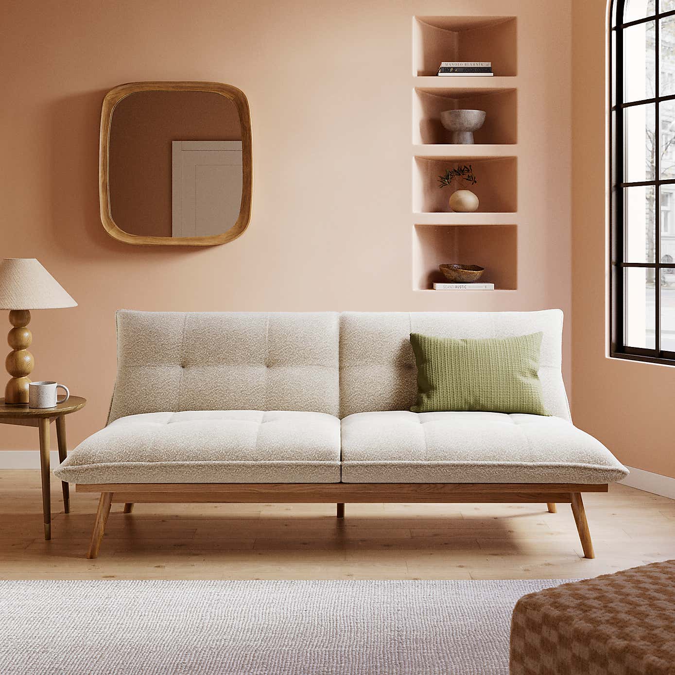 Delaney Tonal Boucle Clic Clac Sofa Bed