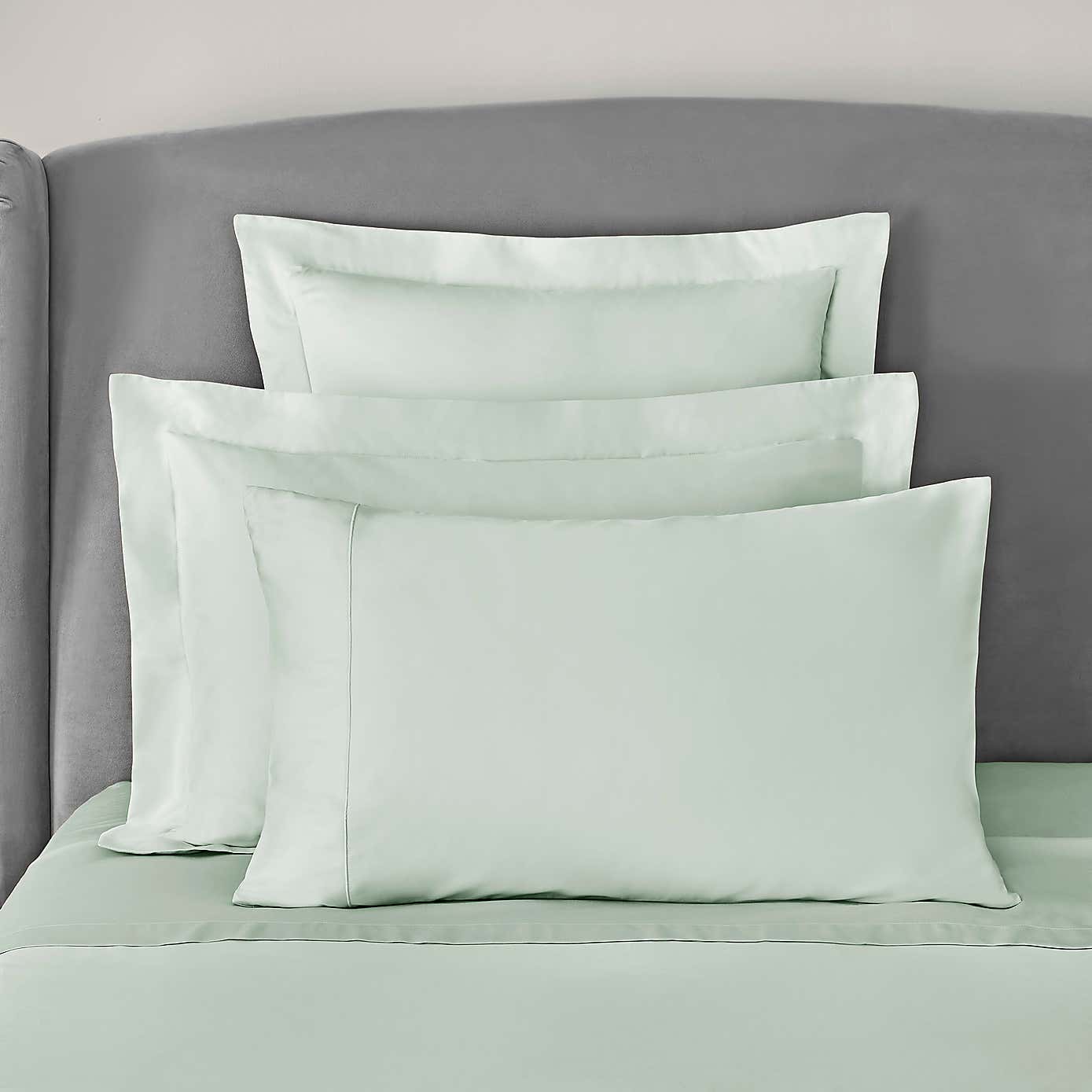Dorma 300 Thread Count 100% Cotton Sateen Plain Cuffed Pillowcase