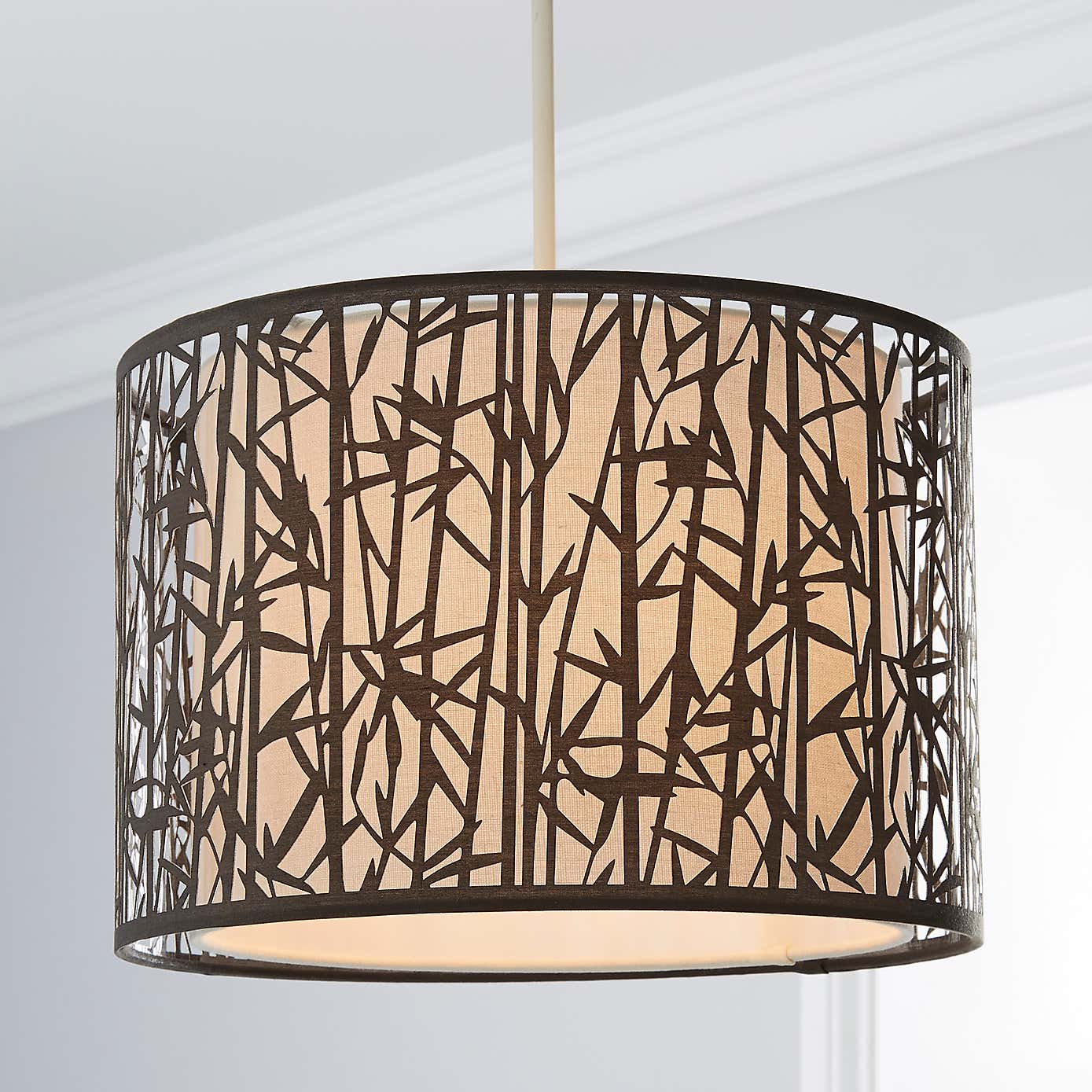 Catiri Bamboo Leaf Grey Easy Fit Pendant Shade