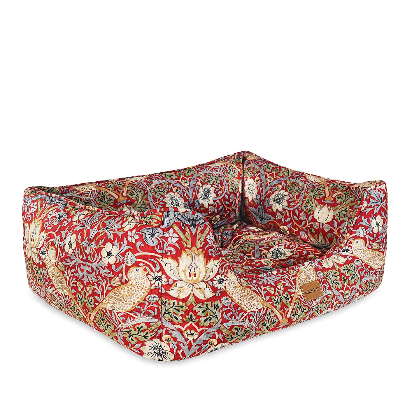 Morris & Co Strawberry Thief Pet Box Bed