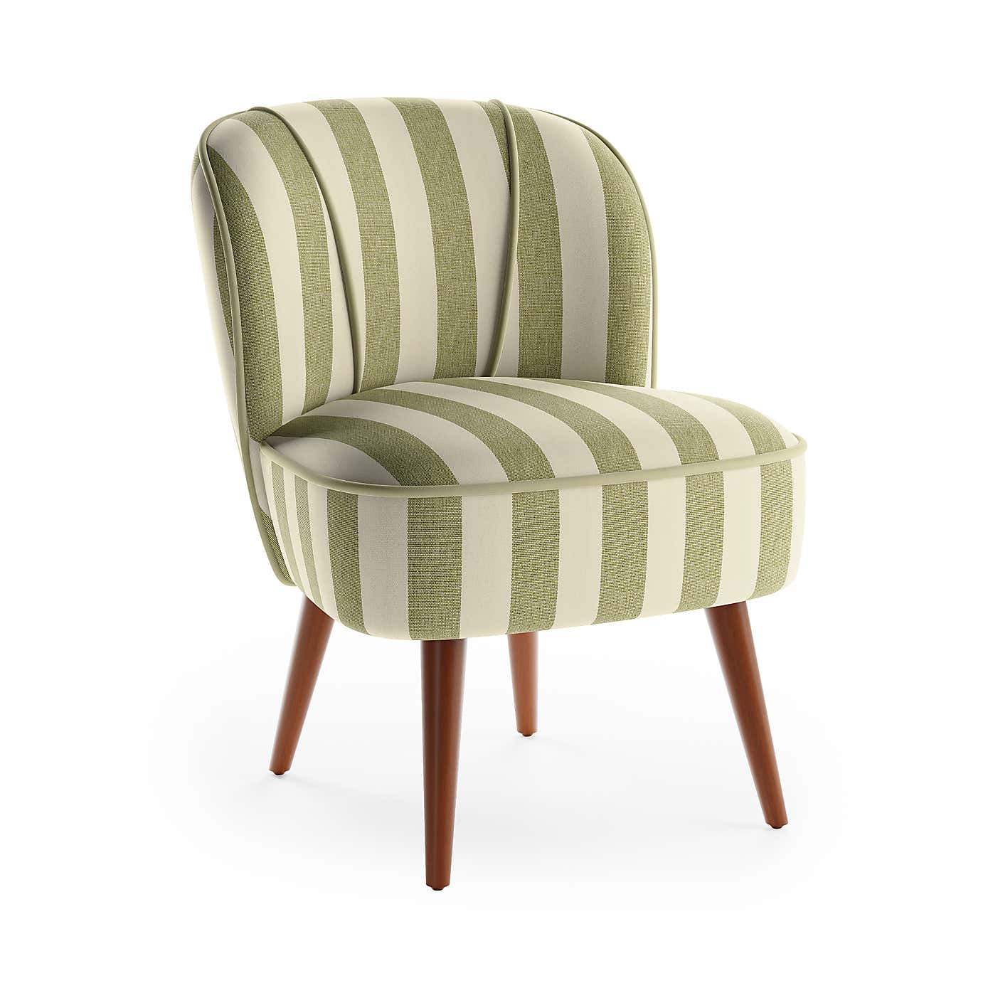 Elsie Striped Fabric Cocktail Chair