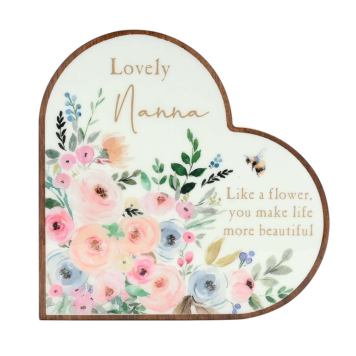 The Cottage Garden Nanna Heart Plaque