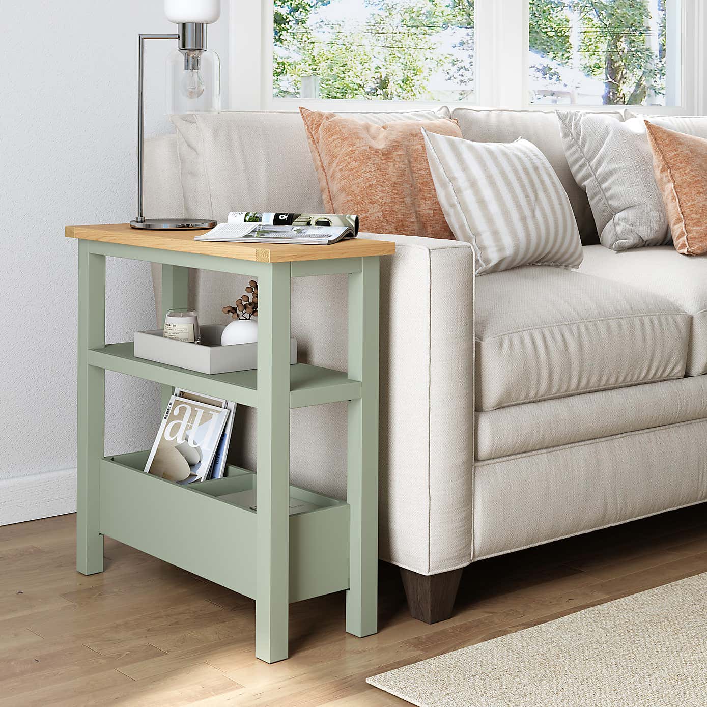 Bromley Sofa Side Table Grey