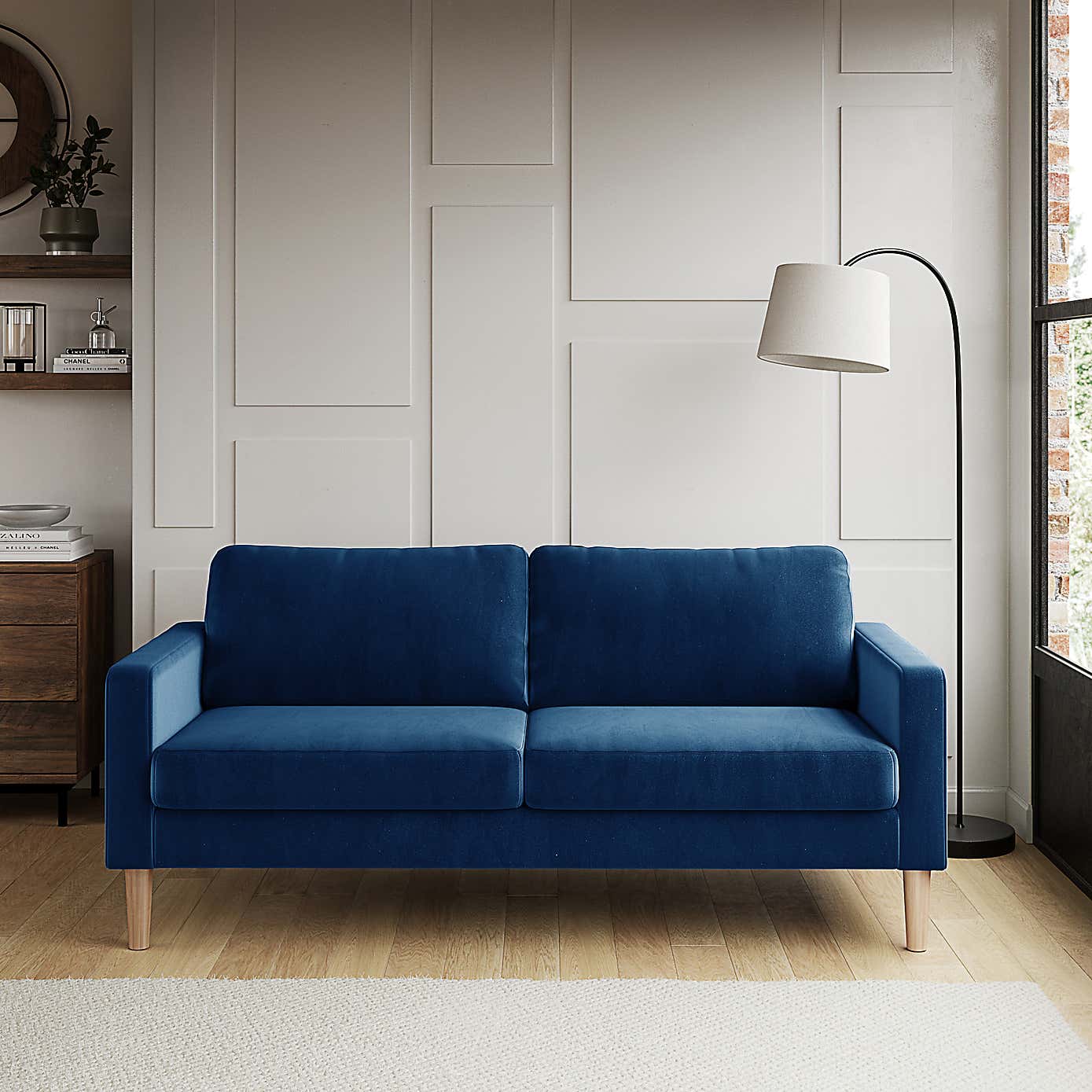 Jacob Velvet 3 Seater Sofa