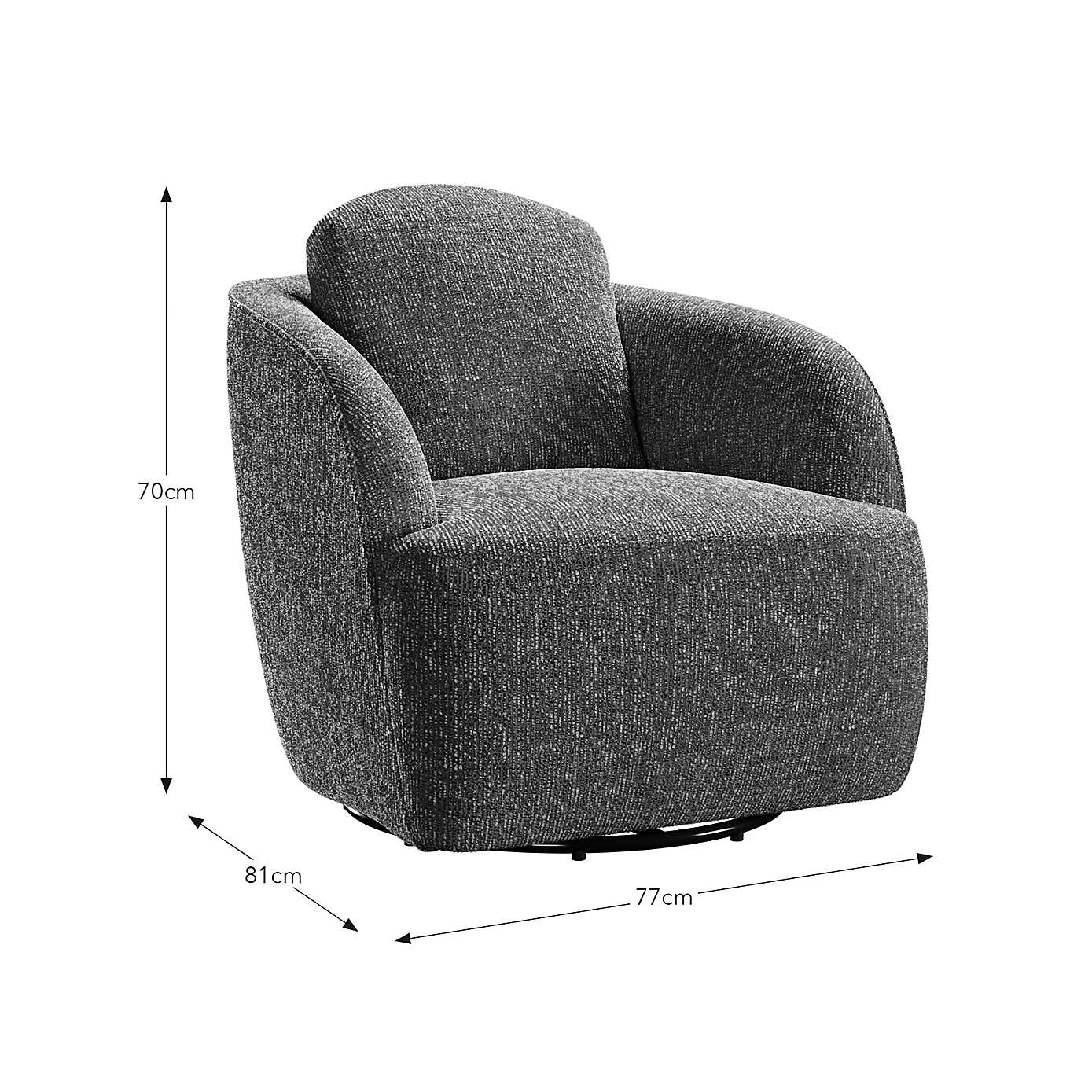 Wren Mixed Boucle Swivel Chair