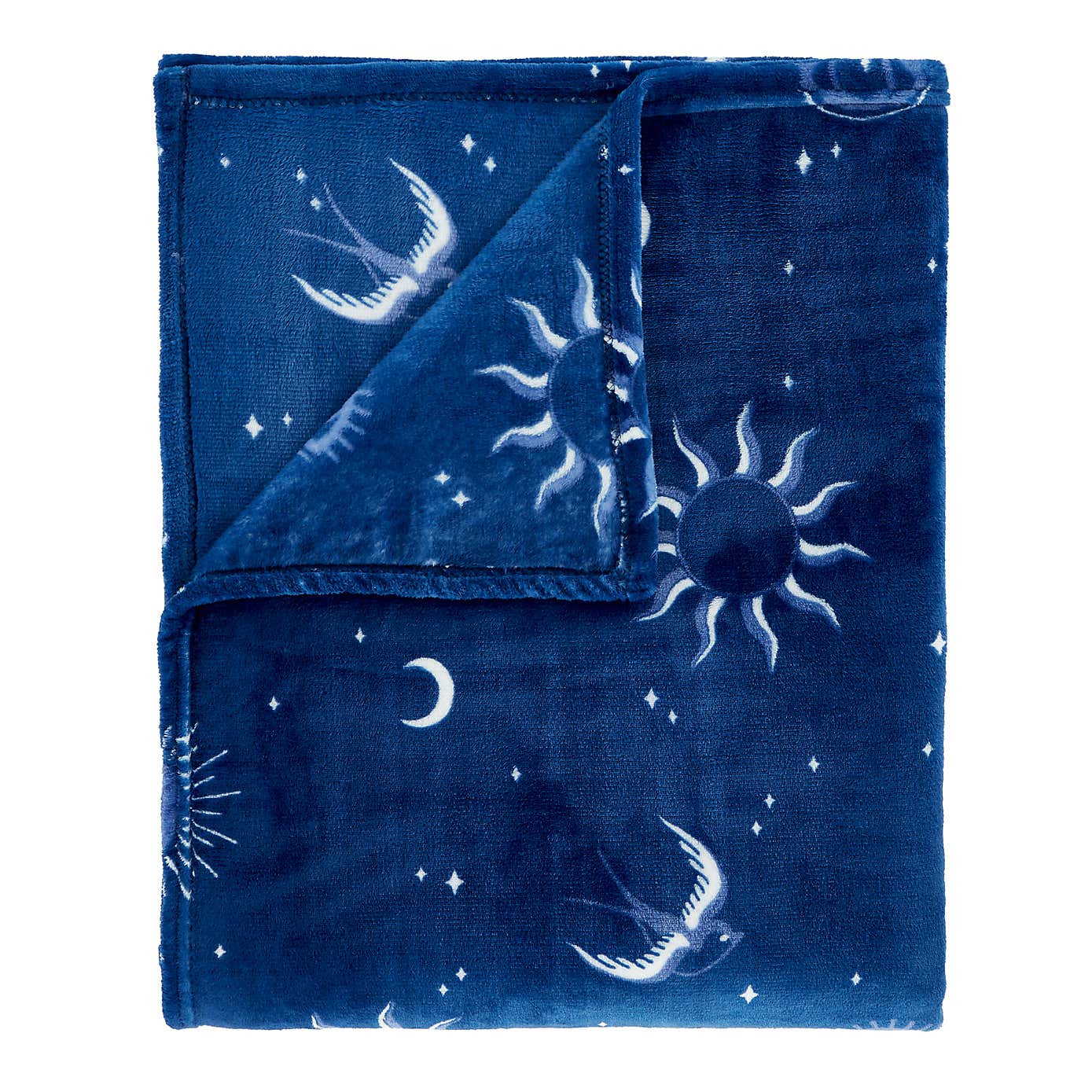 Sassy B Astrology Navy Fleece Throw 200cm x 240cm