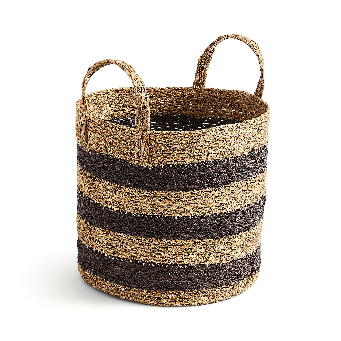 Medium Striped Seagrass Basket