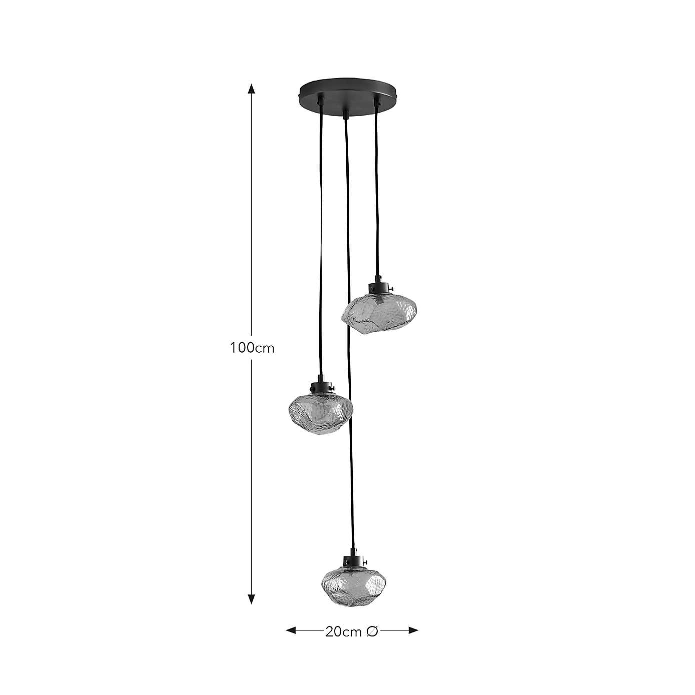 Lava Industrial 3 Light Cluster Ceiling Light