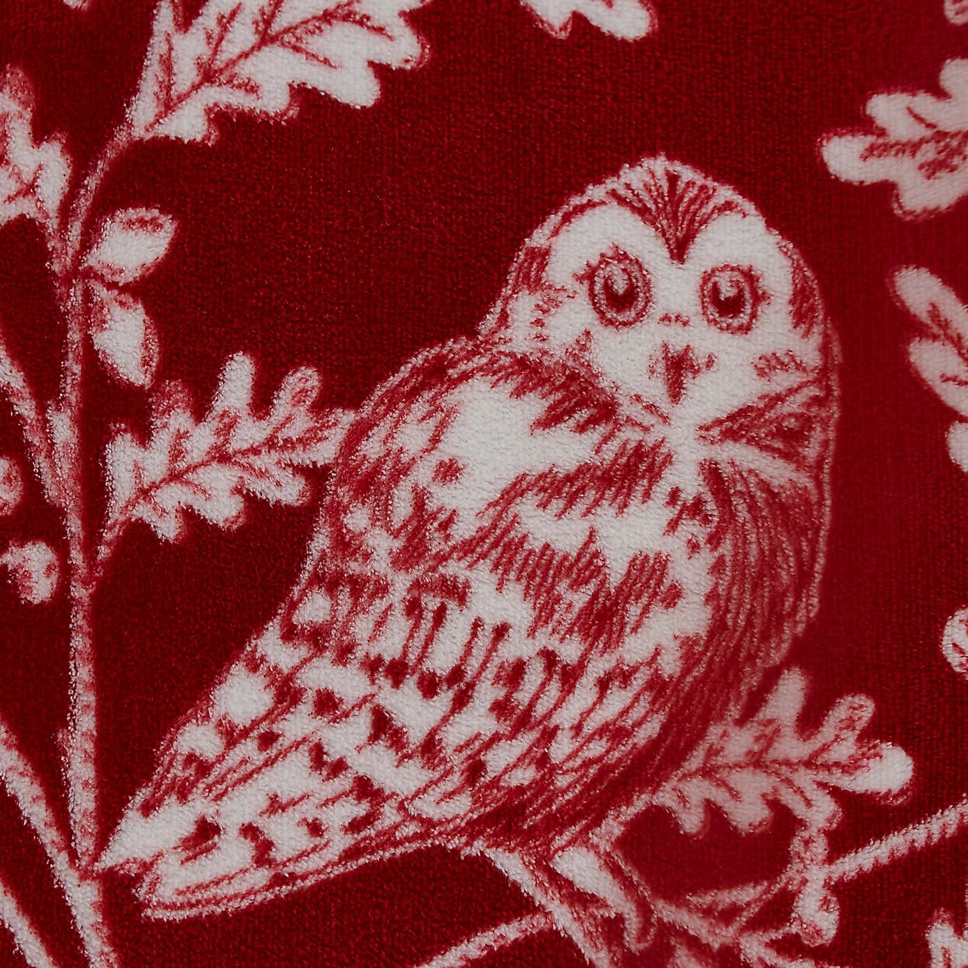 Dreams and Drapes Lodge Woodland Owls Red Duvet Cover and Pillowcase Set