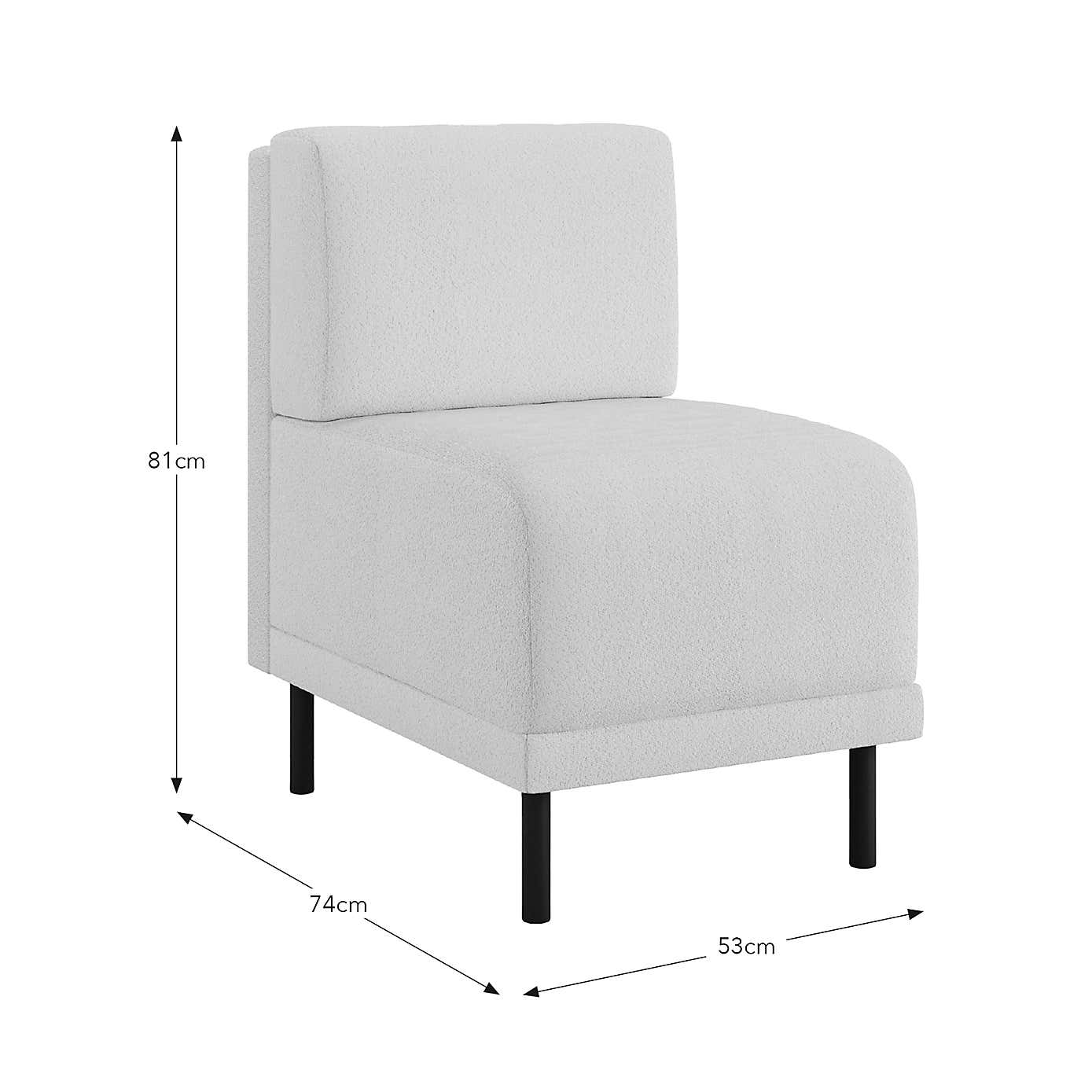 Mae Small Dining Bench, Boucle