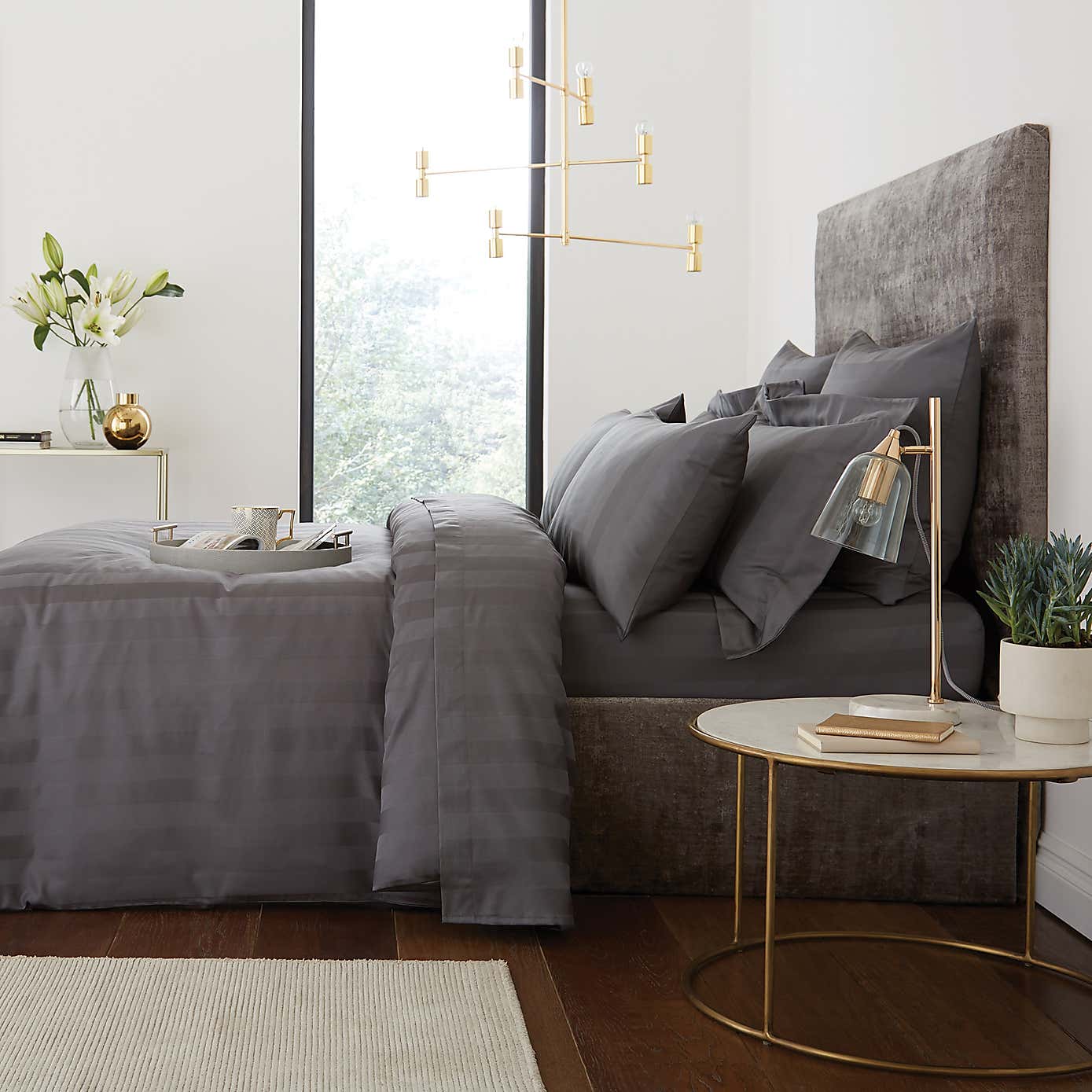 Hotel Cotton 230 Thread Count Stripe Duvet Cover