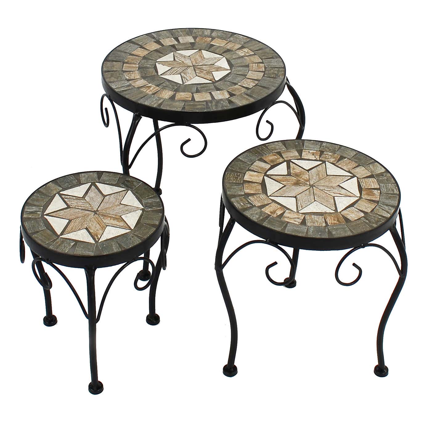 Brava Low Set of 3 Plant Stands