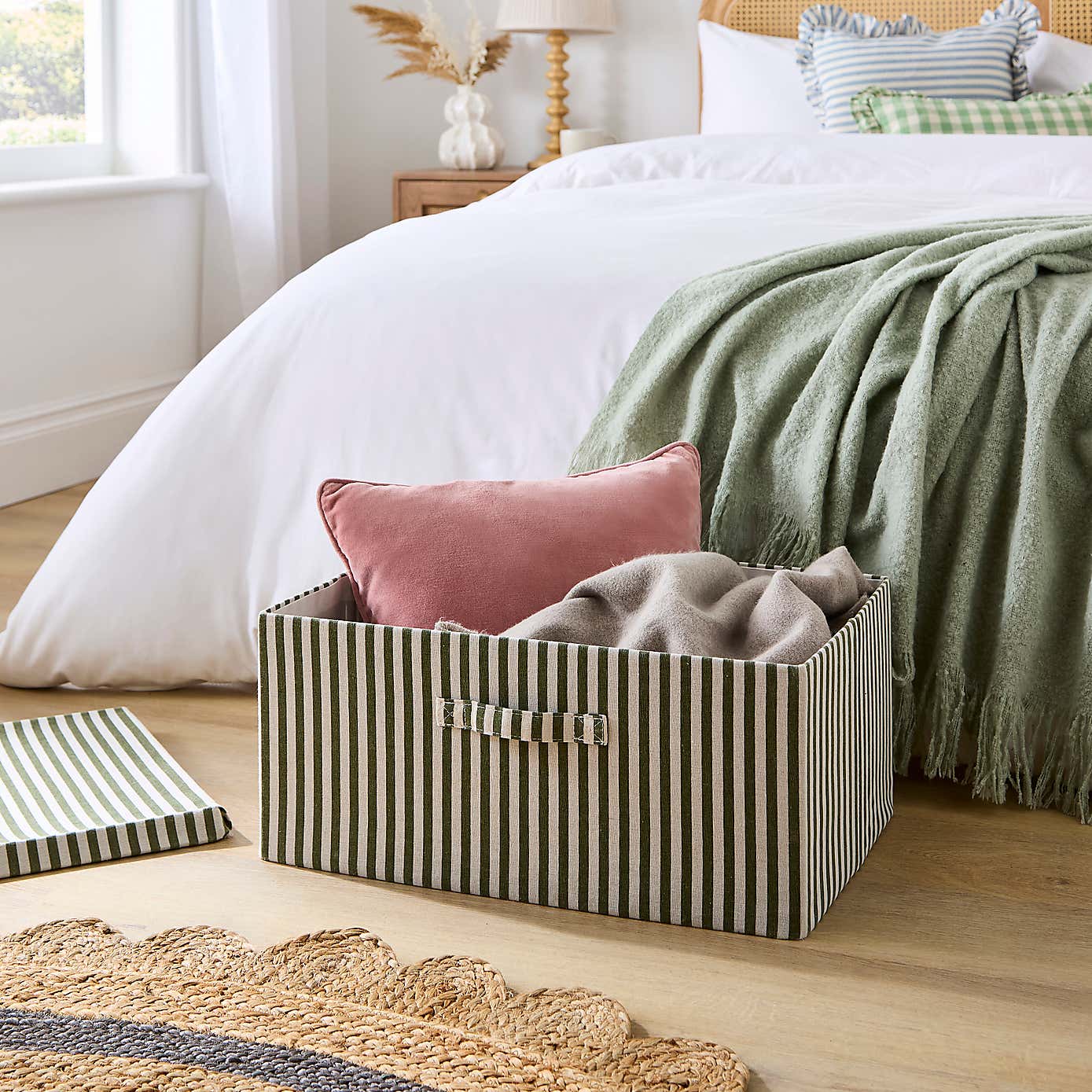 Striped Foldable Storage Box