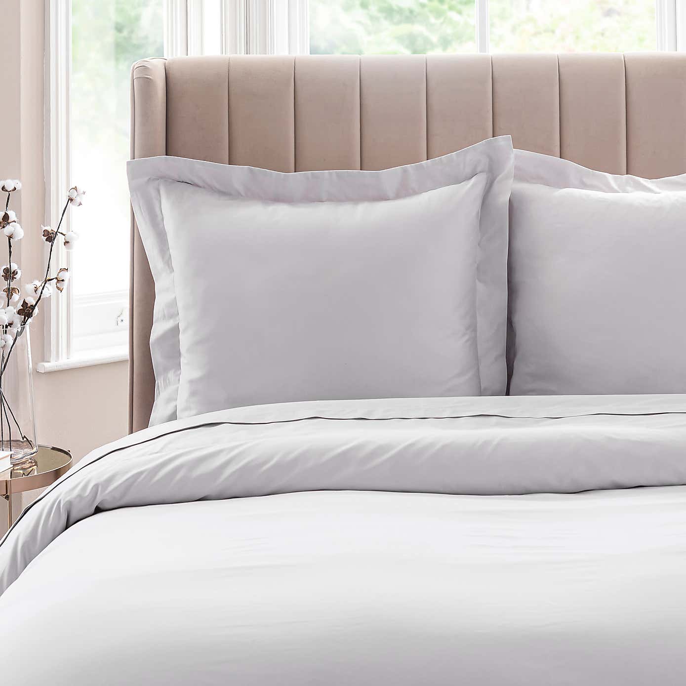 Dorma 300 Thread Count 100% Cotton Sateen Plain Continental Square Pillowcase