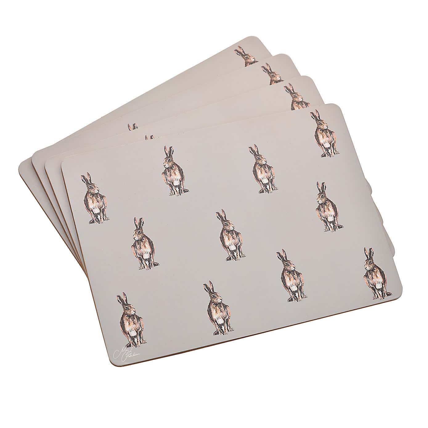 Meg Hawkins Set of 4 Hare Placemats