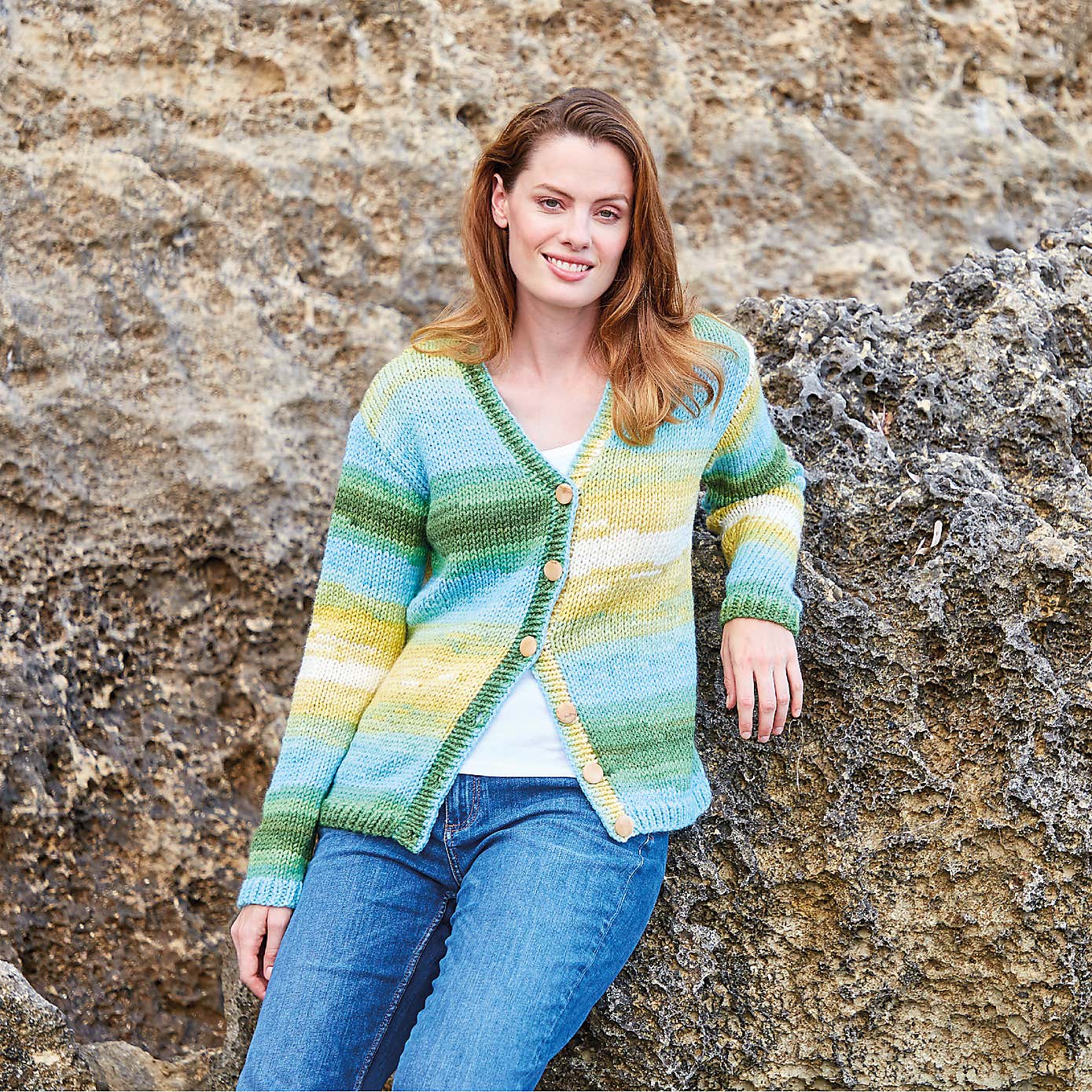 Spirit Chunky V Neck and Round Neck Cardigans Pattern Leaflet