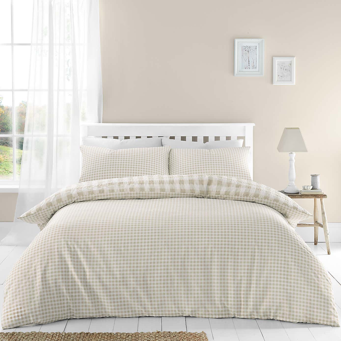 Catherine Lansfield Gingham Duvet Cover Set