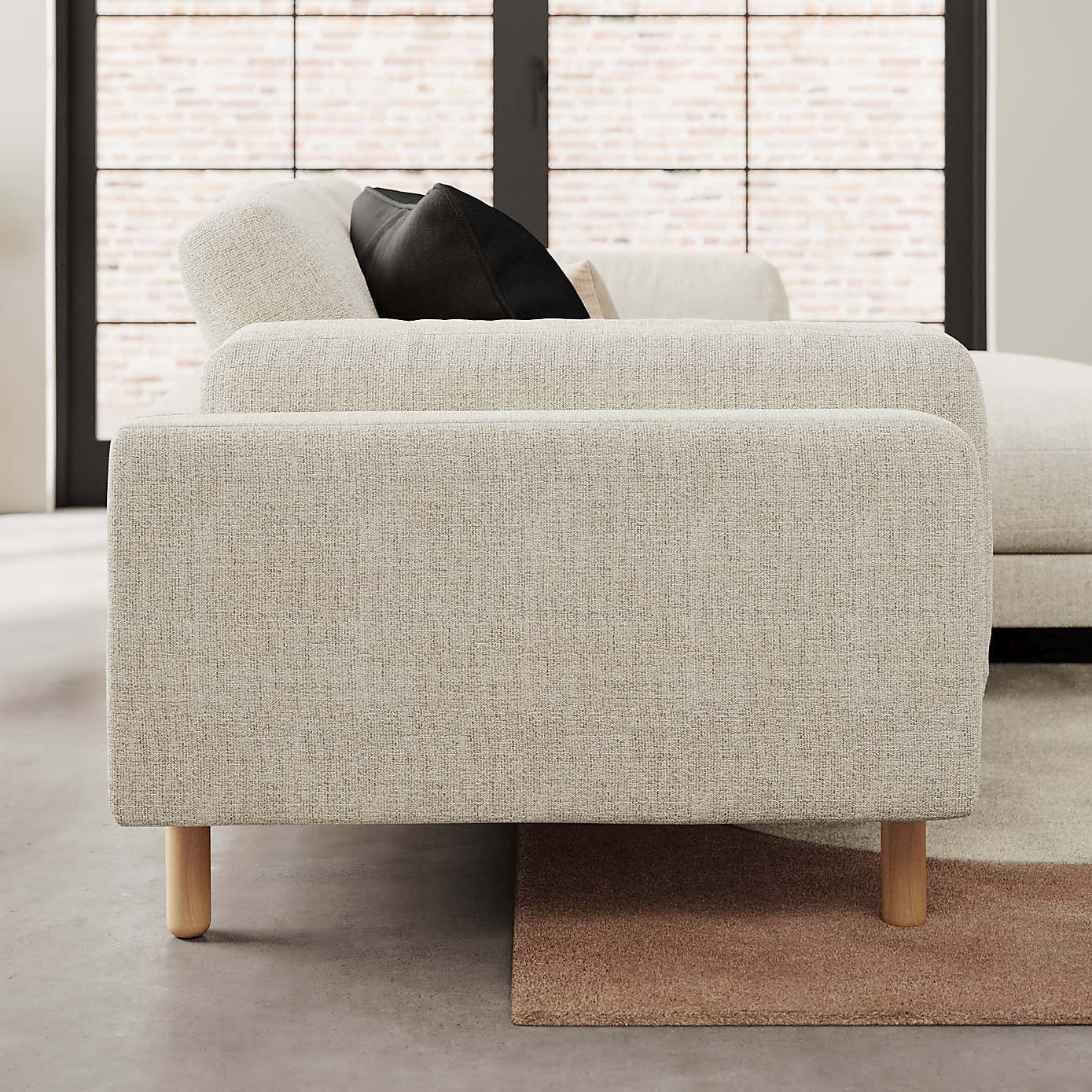 Newton Chunky Tonal Weave Corner Chaise