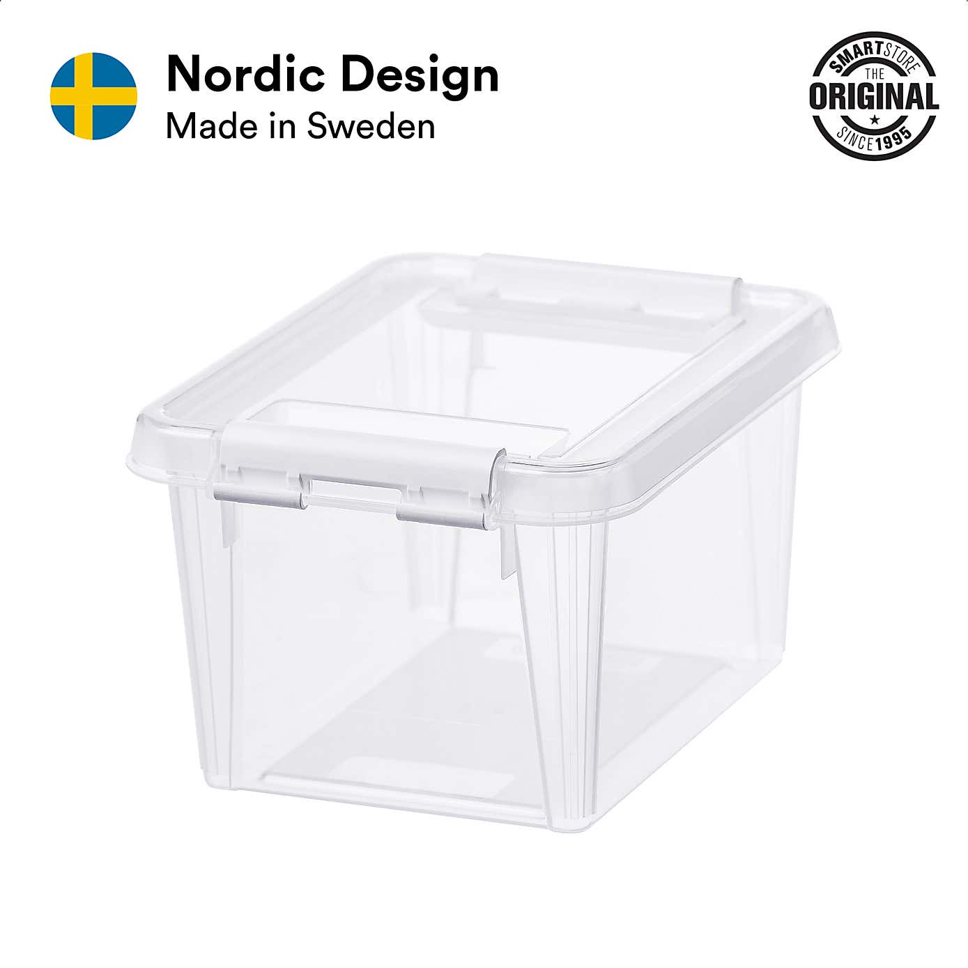 SmartStore Home 1.5L Set of 8 Storage Boxes, Clear