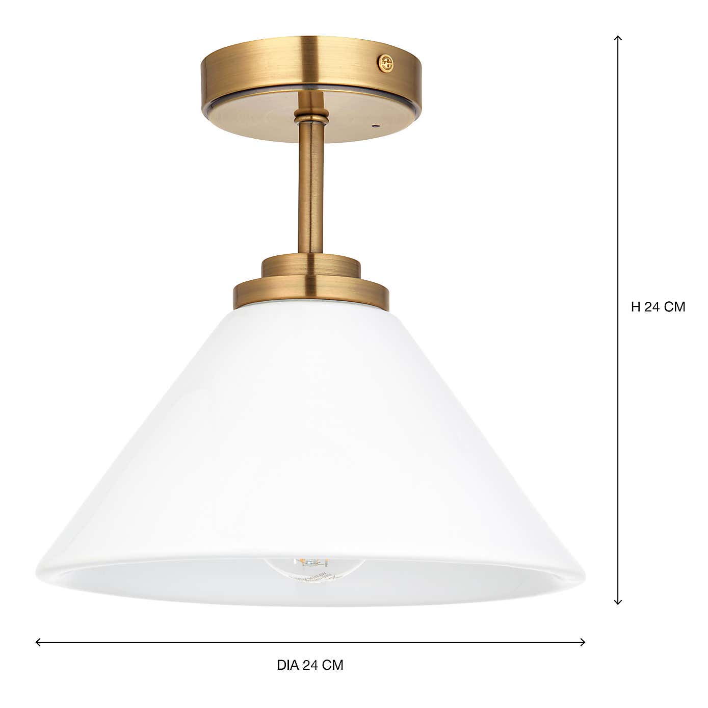 Celcy Bathroom Flush Ceiling Light