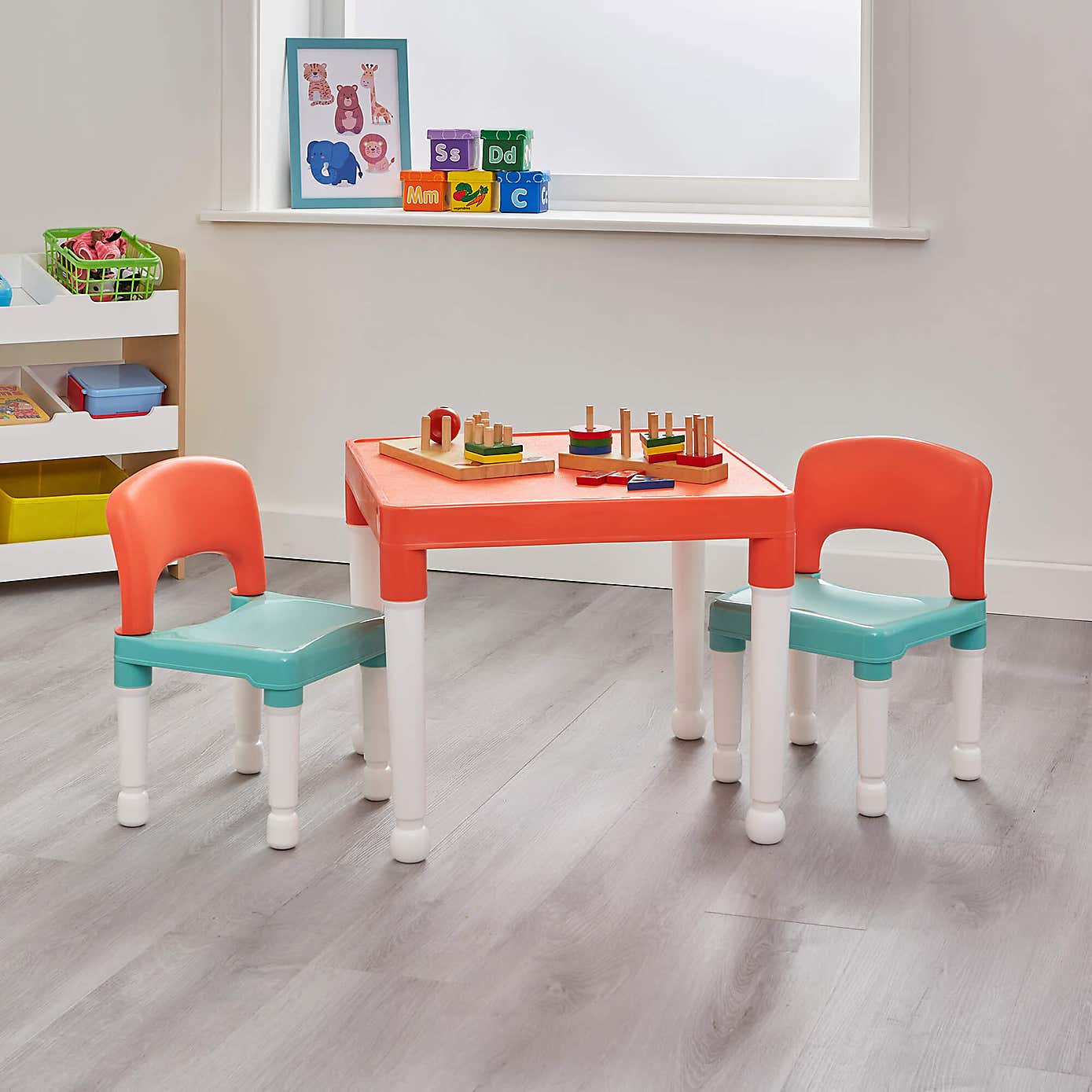 Liberty House Kids Plastic Table And Two Chairs Set