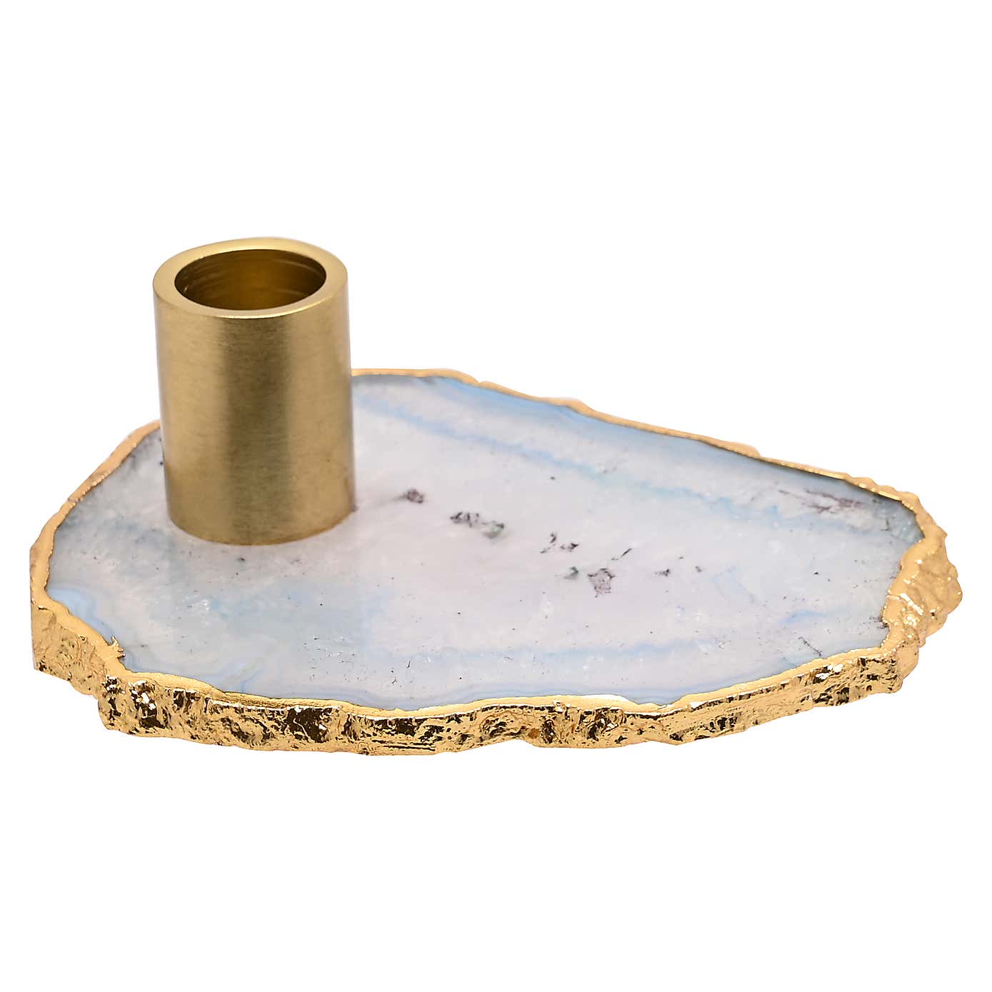 Hestia Celestial Blue Agate Candlestick Holder
