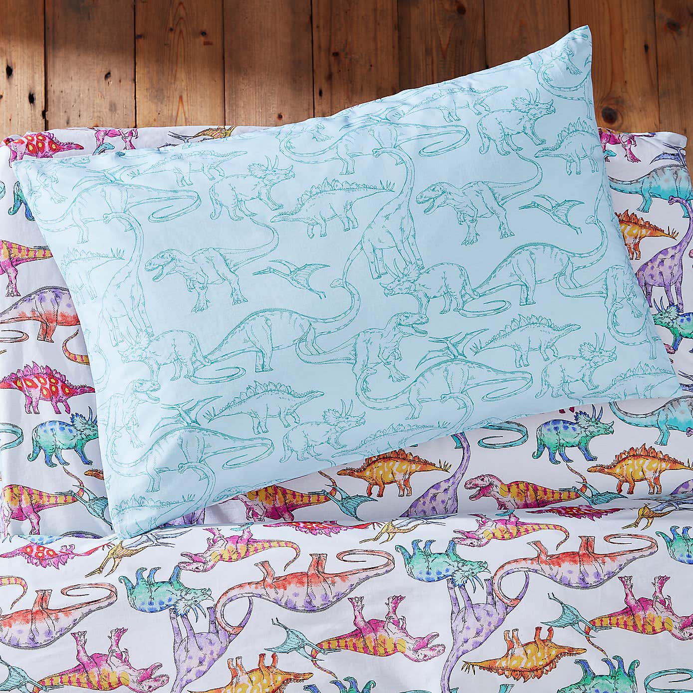 Dinosaurs Gallery Duvet Cover and Pillowcase Set