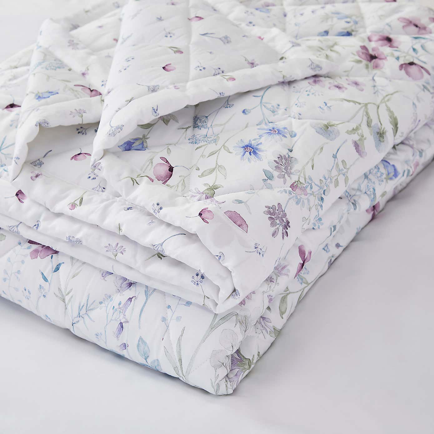 Dorma Wildflower Mauve Cotton Bedspread