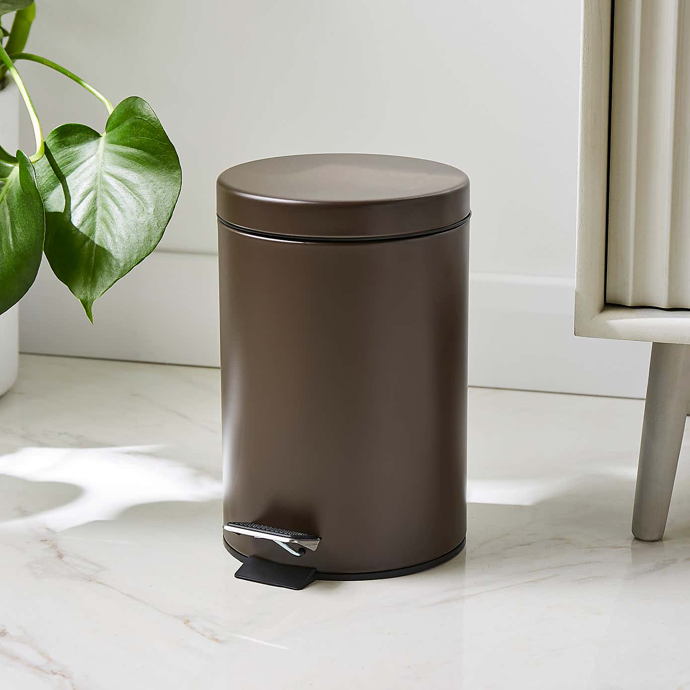 Black 3 Litre Bathroom Bin