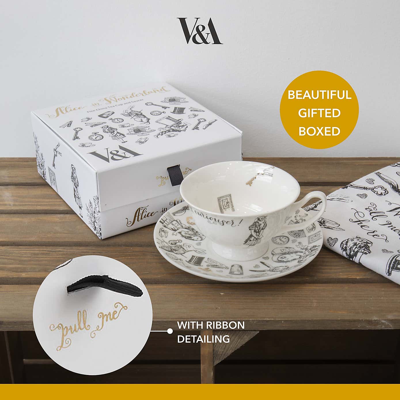 Alice in Wonderland Teacup and Saucer