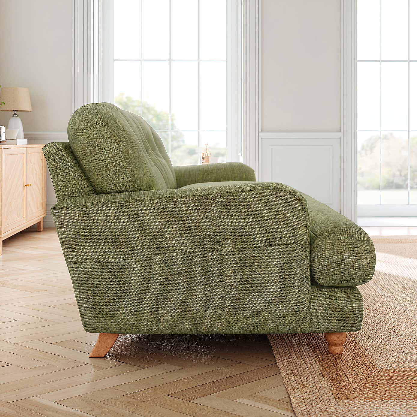 Martha Faux Linen 2 Seater Sofa