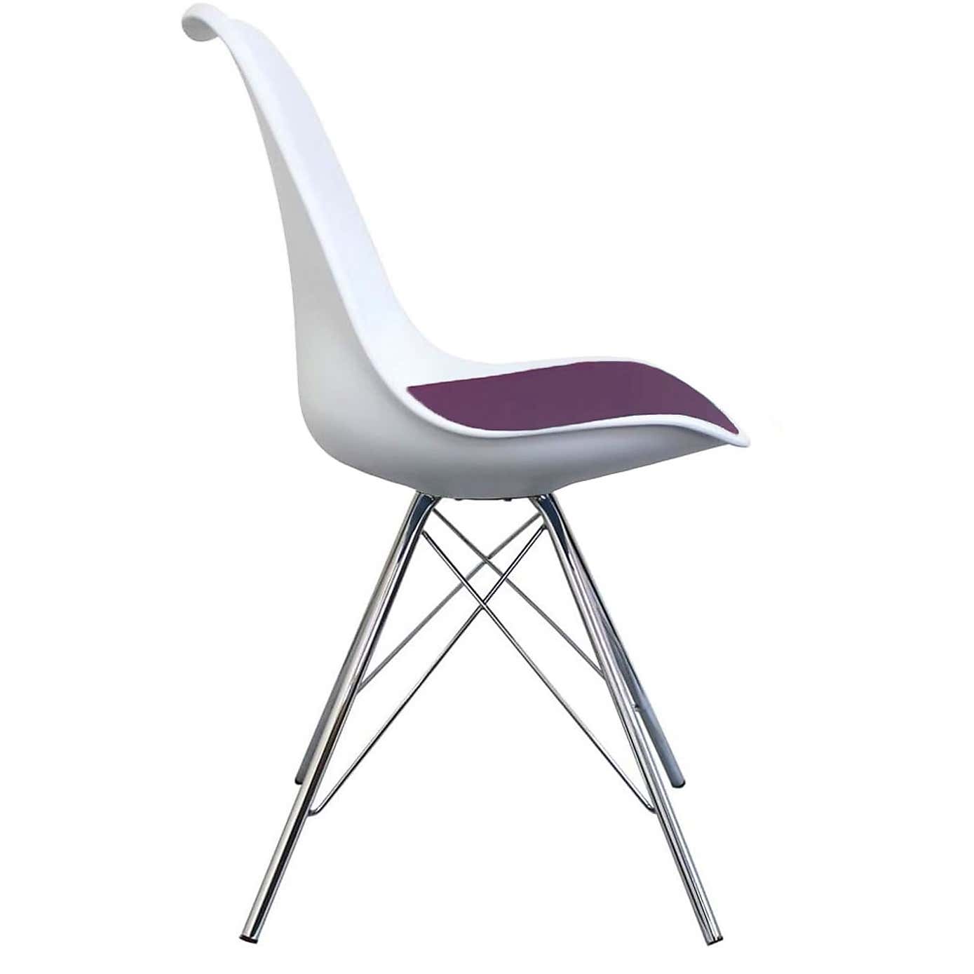 Fusion Living Soho White Plastic Dining Chair