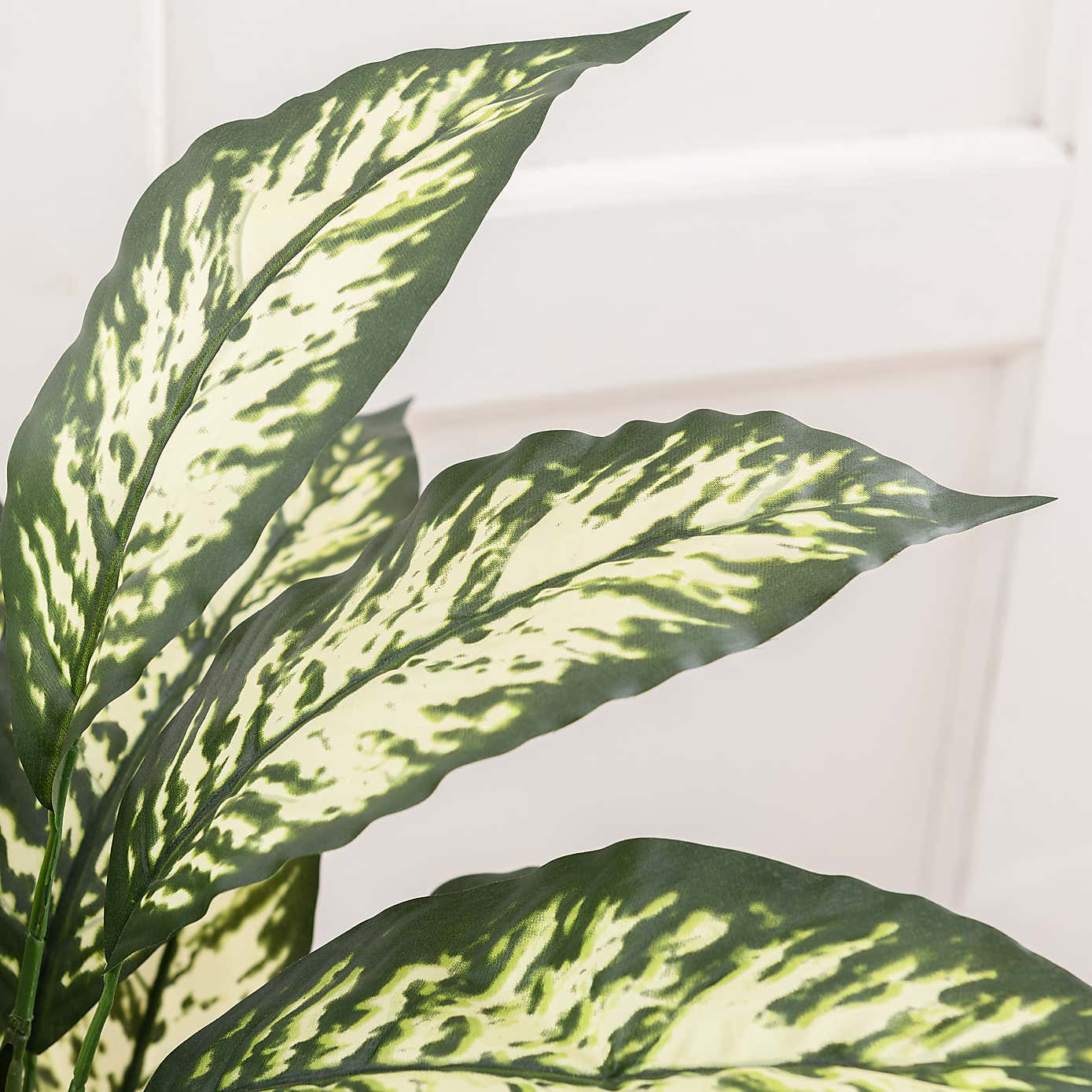 Artificial Dieffenbachia in Black Plant Pot
