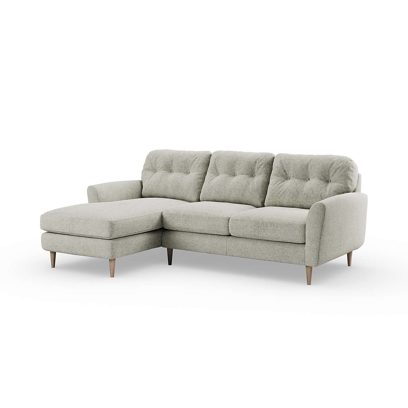 Sven Chunky Chenille Large Corner Chaise Sofa