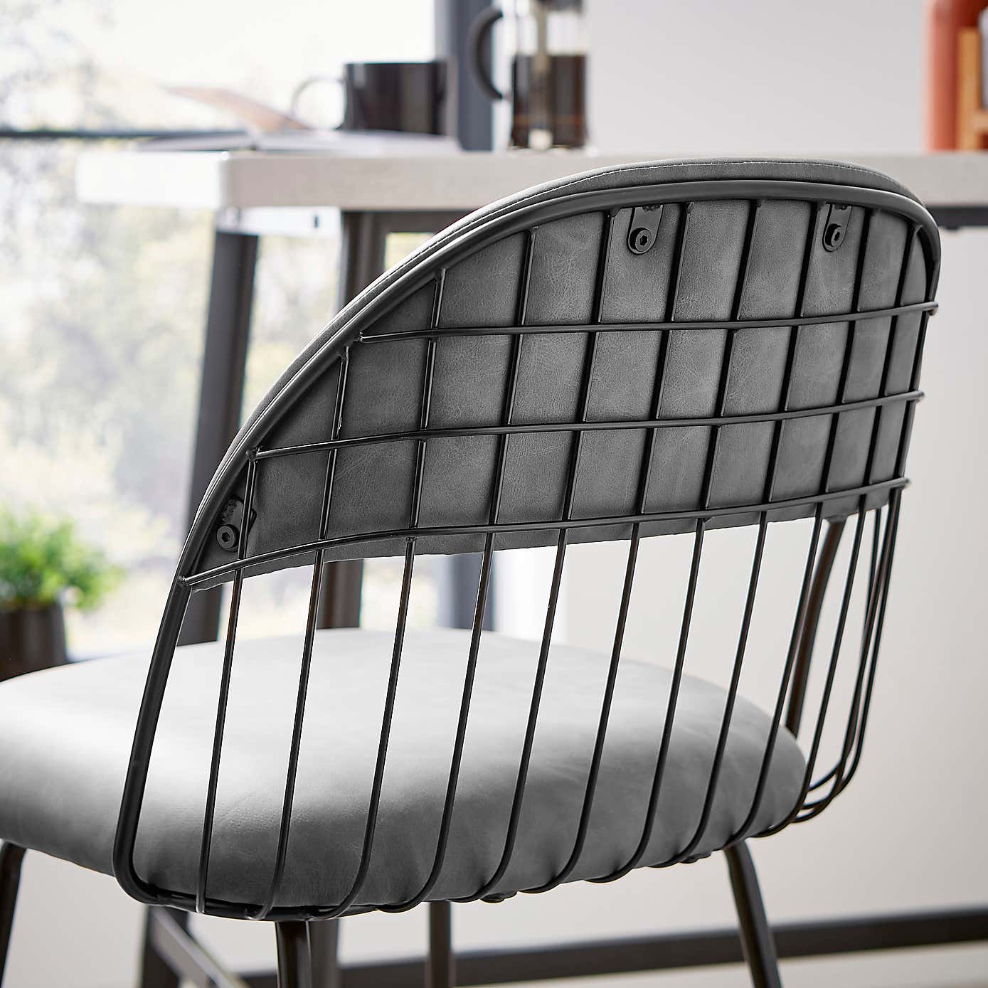 Marcela Faux Leather Bar Stool, Tan