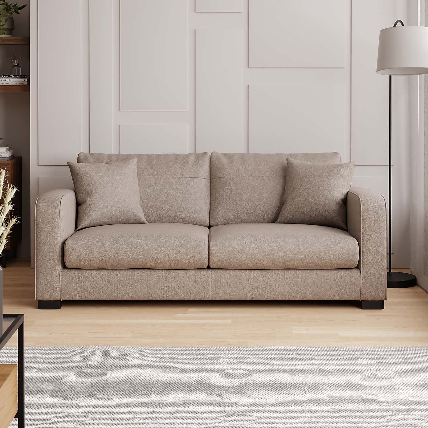 Carson Faux Leather 3 Seater Sofa