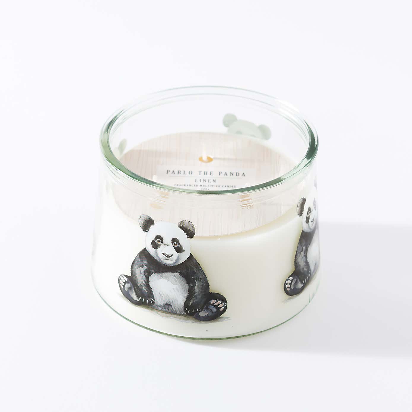 Pablo Panda Linen Multi Wick Candle