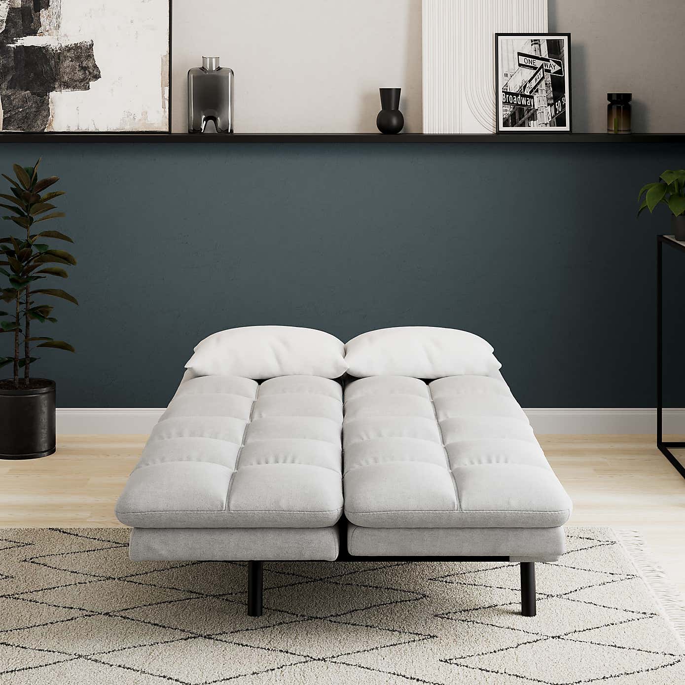 Luis Soft Chenille Clic Clac Double Sofa Bed