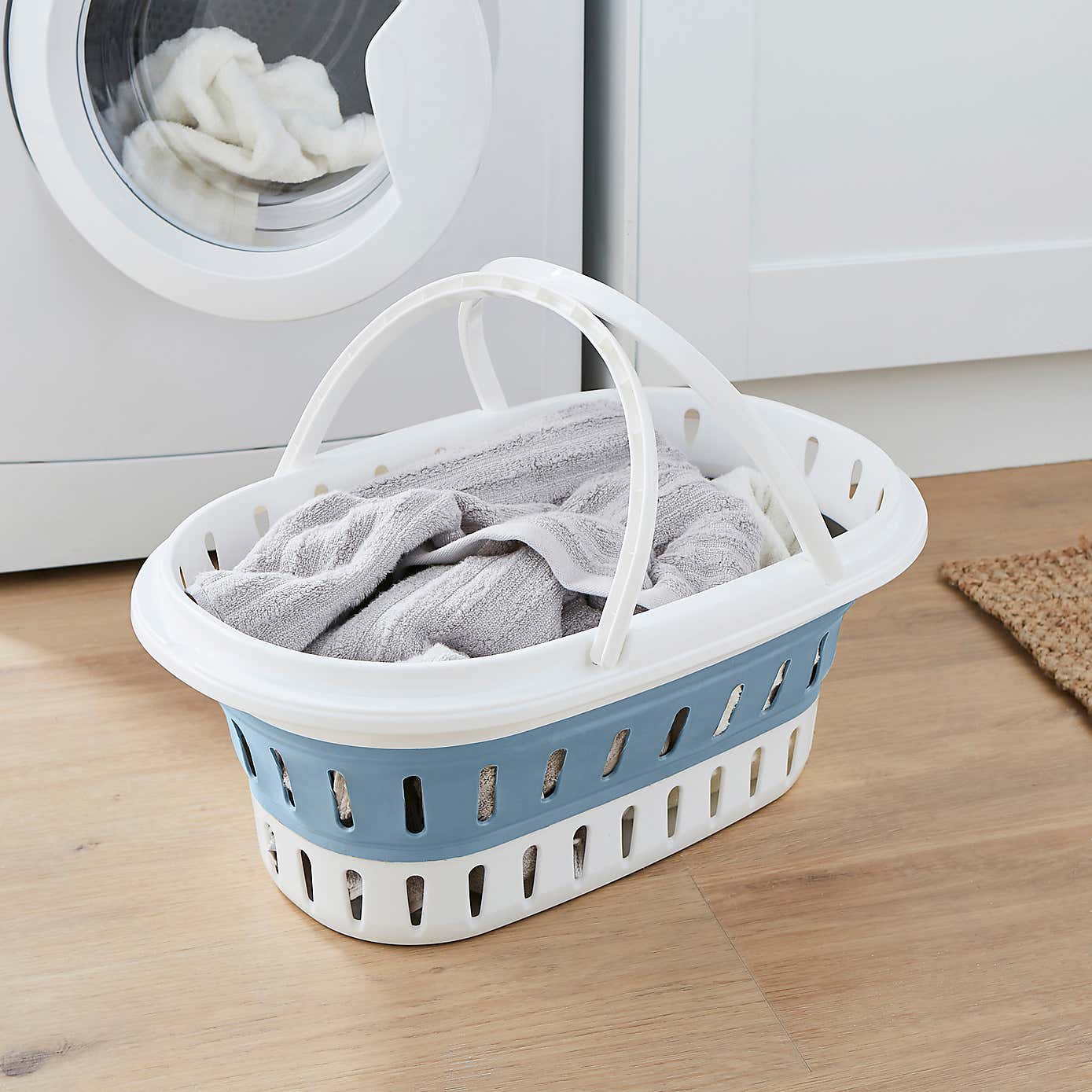 Collapsible Laundry Basket with Handles