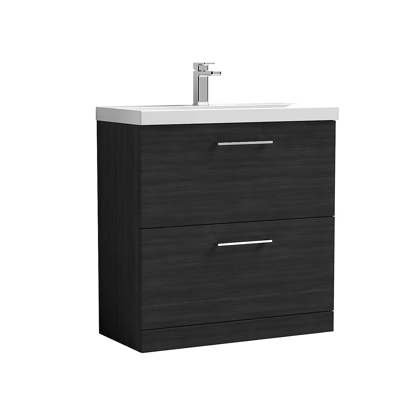 Arno Floor Standing 2 Drawer Vanity Unit with Basin