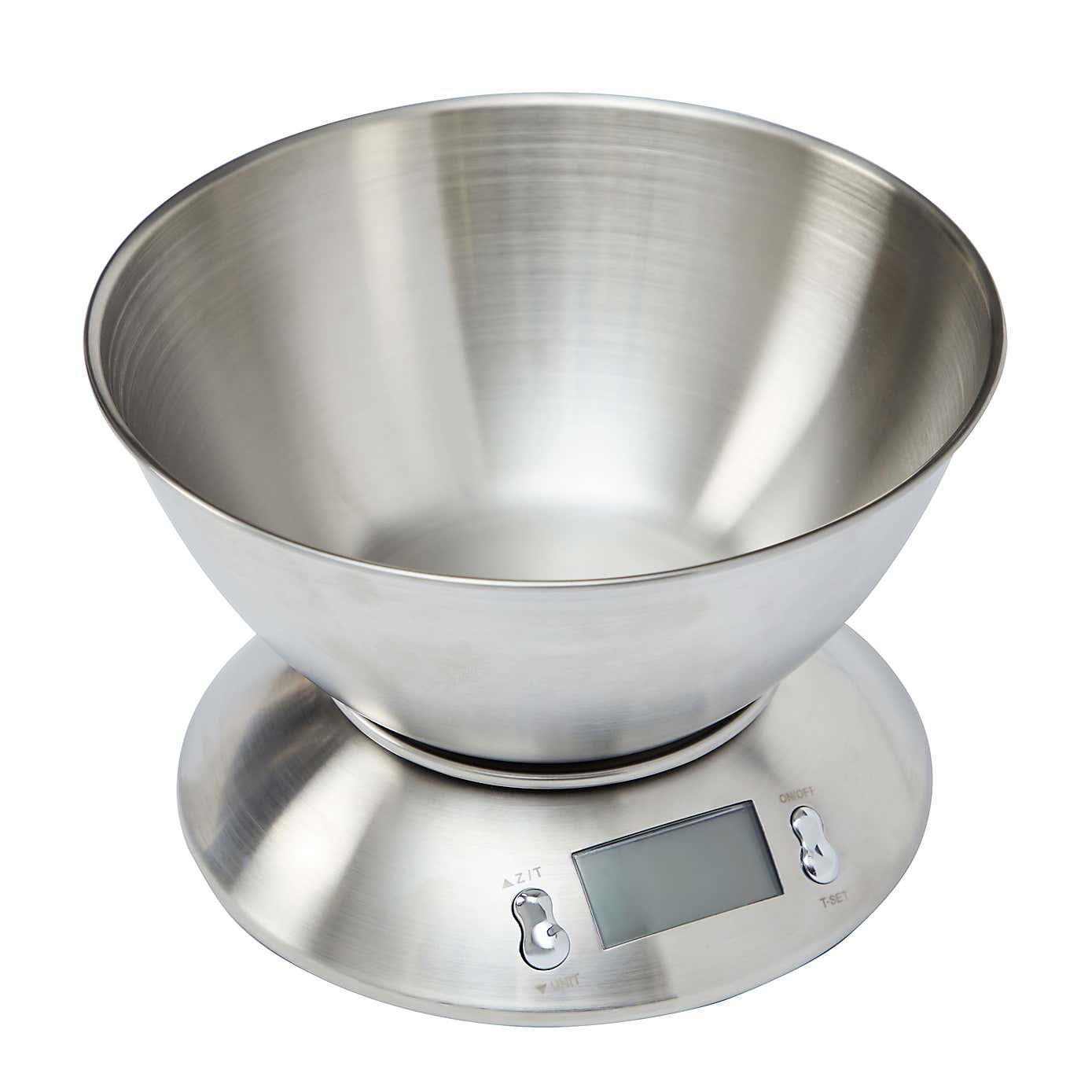 Dunelm Stainless Steel Electronic Kitchen Scales with Measuring Bowl