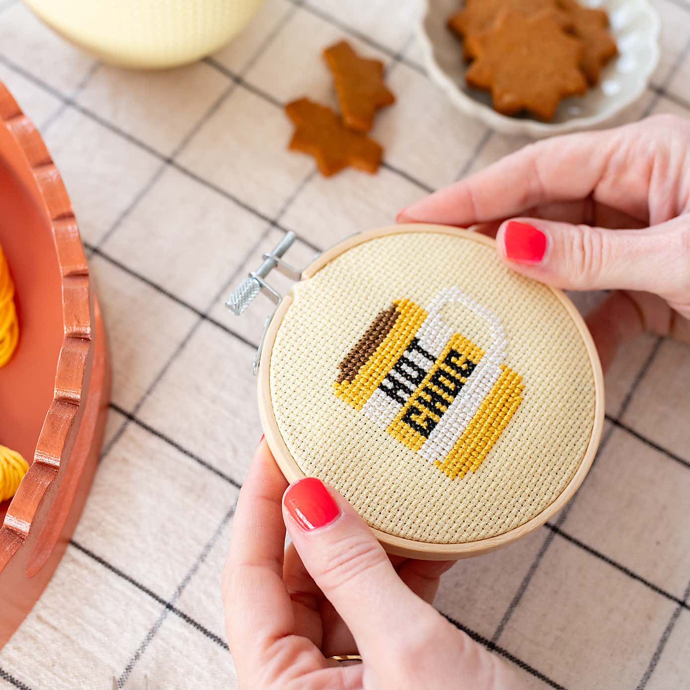 Cotton Clara Hot Chocolate Cross Stitch Kit