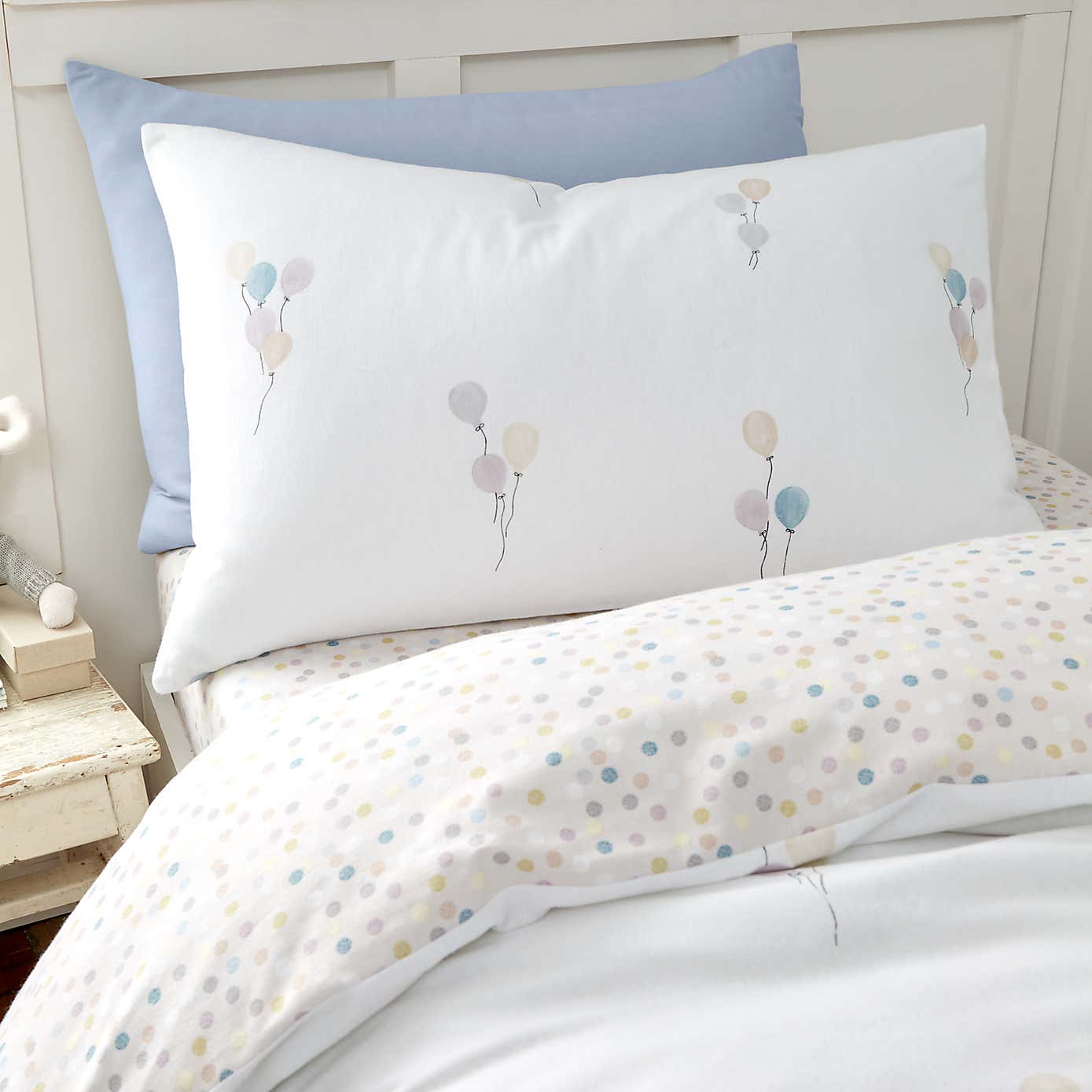 Bianca Balloons 100% Cotton Brushed Duvet Cover and Pillowcase Set