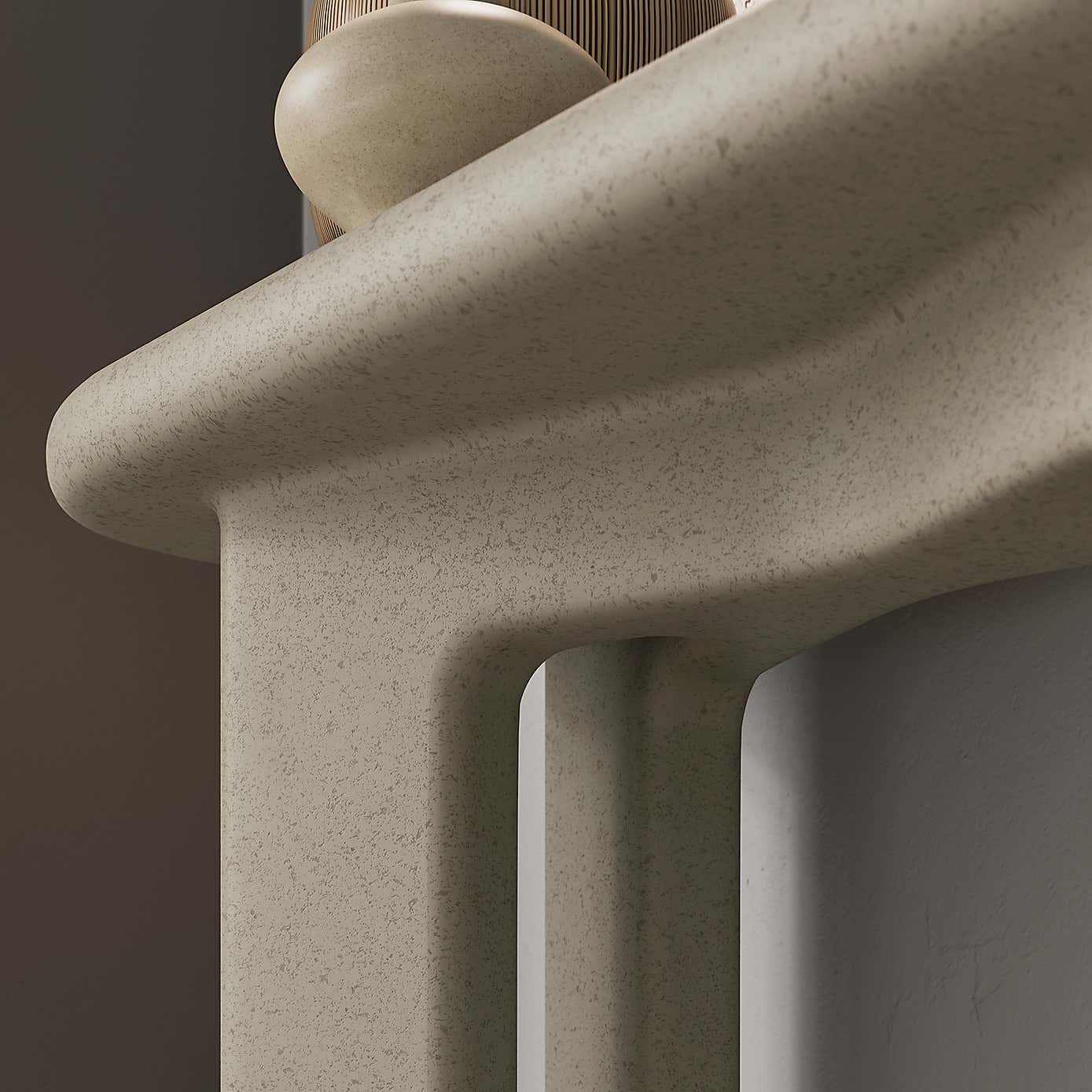 Rue Console Table, Concrete