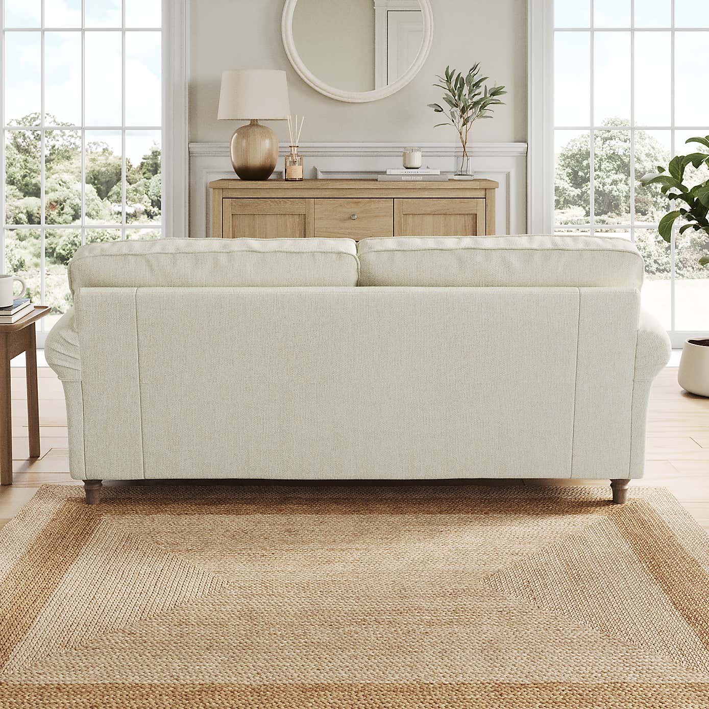 Flori 3 Seater Sofa, Chunky Chenille