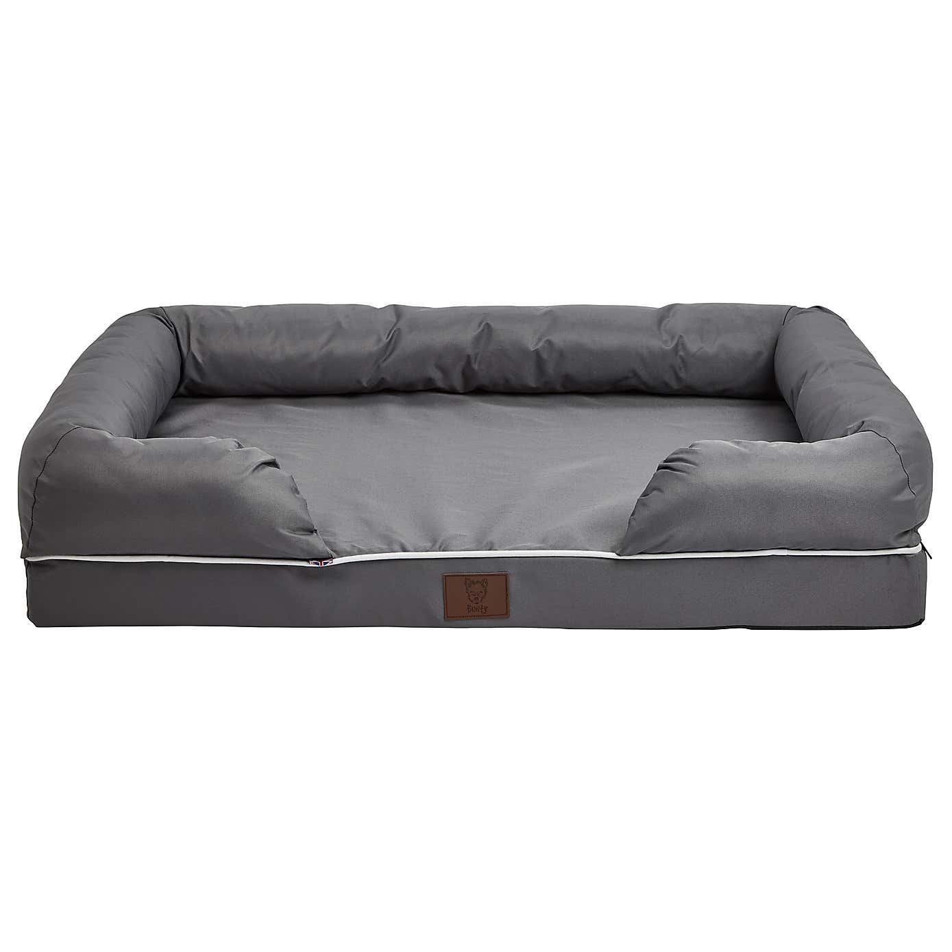 Bunty Grey Waterproof Cosy Couch Dog Bed