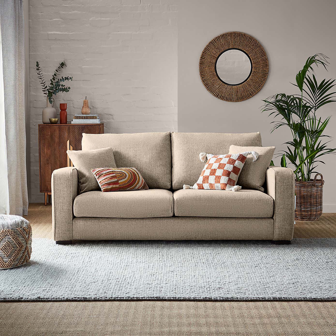 Carson Chunky Multi Weave 3 Seater Sofa