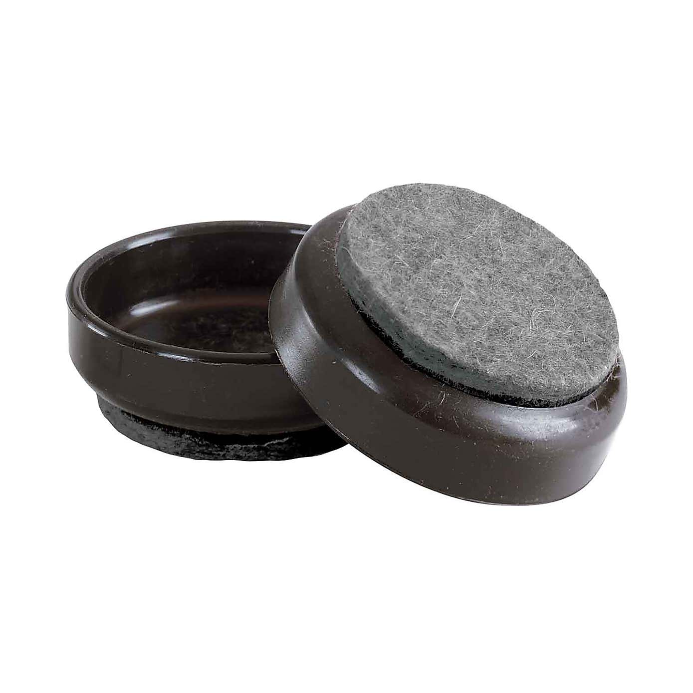 Castor Cups Felt Based 60mm Pack of 4 Brown