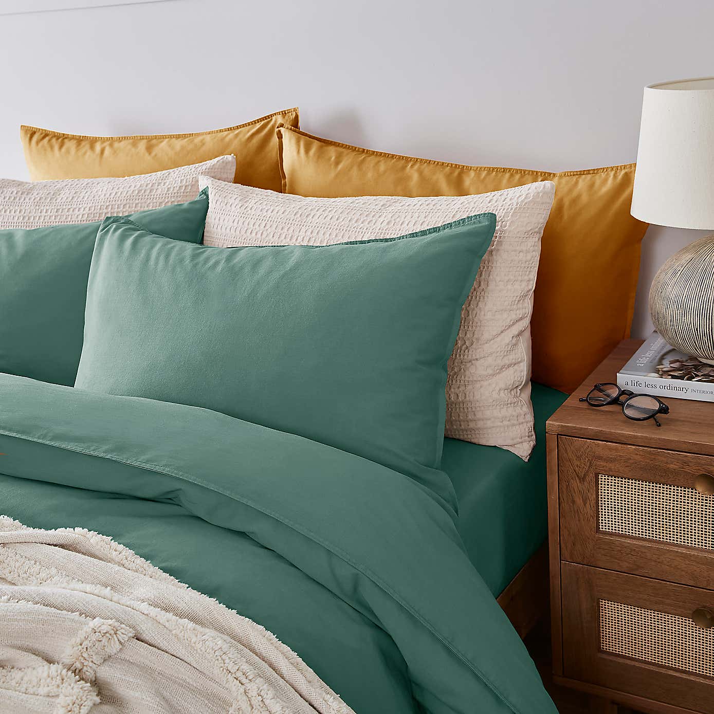 Recycled Cotton Housewife Pillowcase Pair