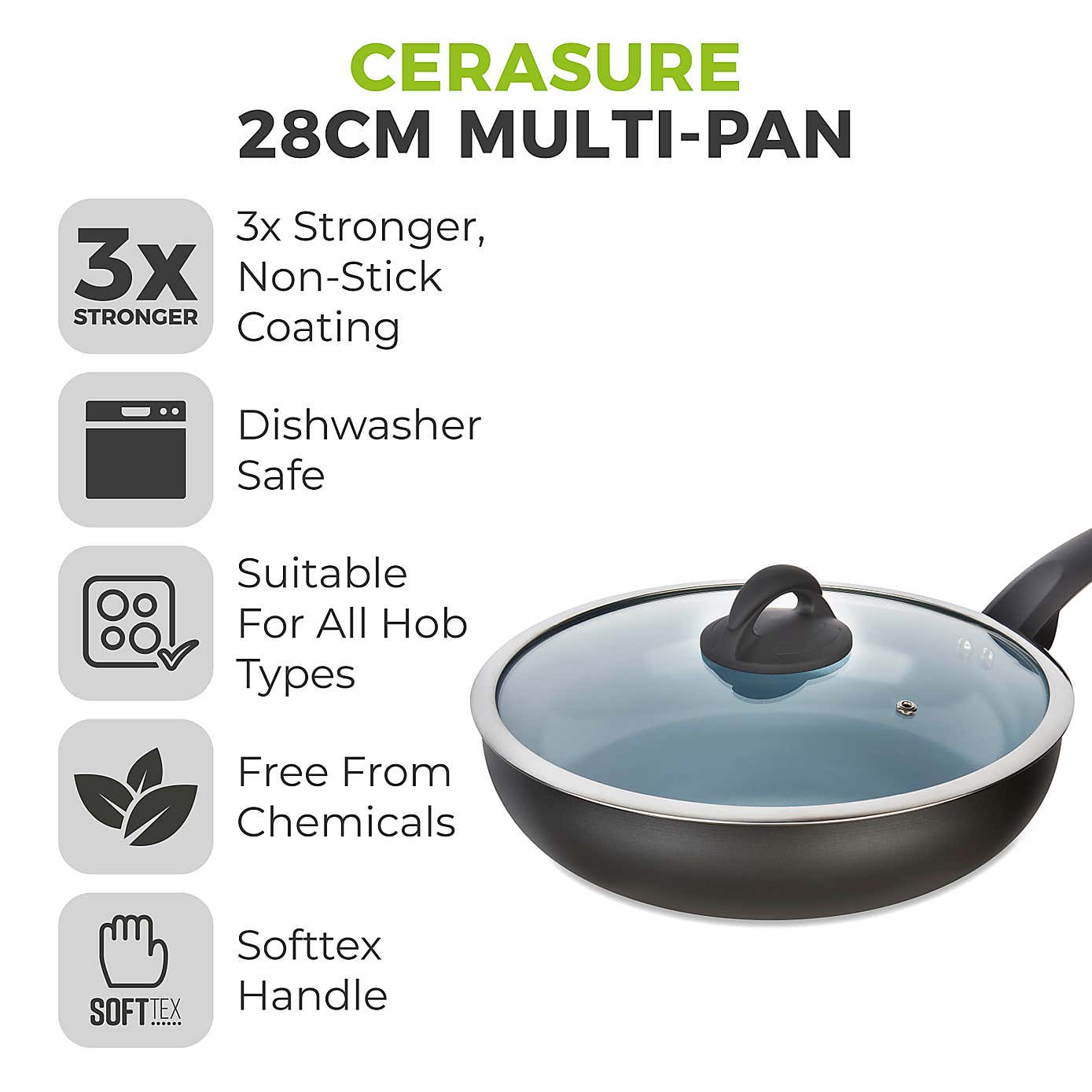 Tower Cerasure Non-Stick Aluminium Multi-Saucepan